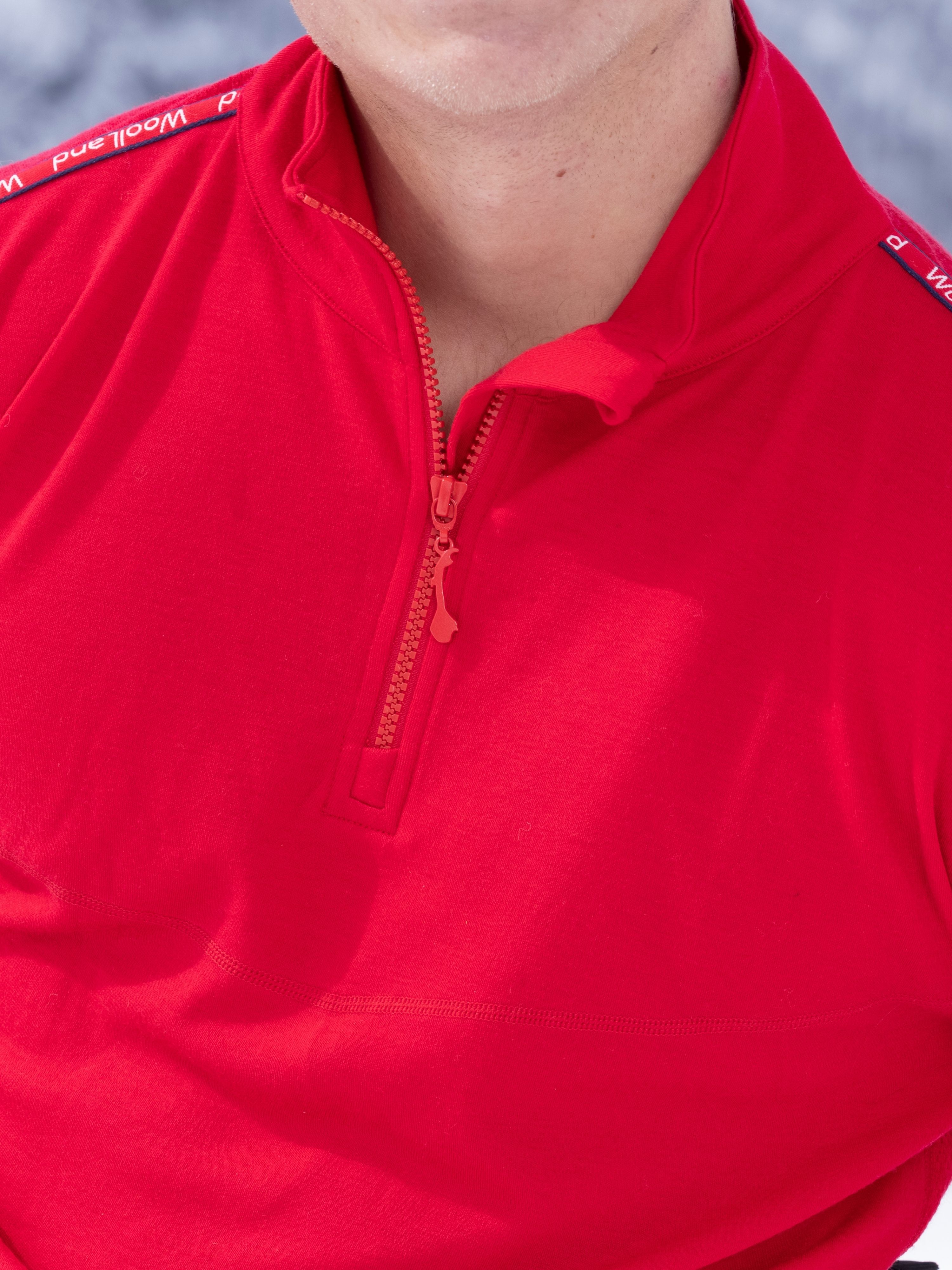 Haglebu Half-zip Ulltrøye Tango Red