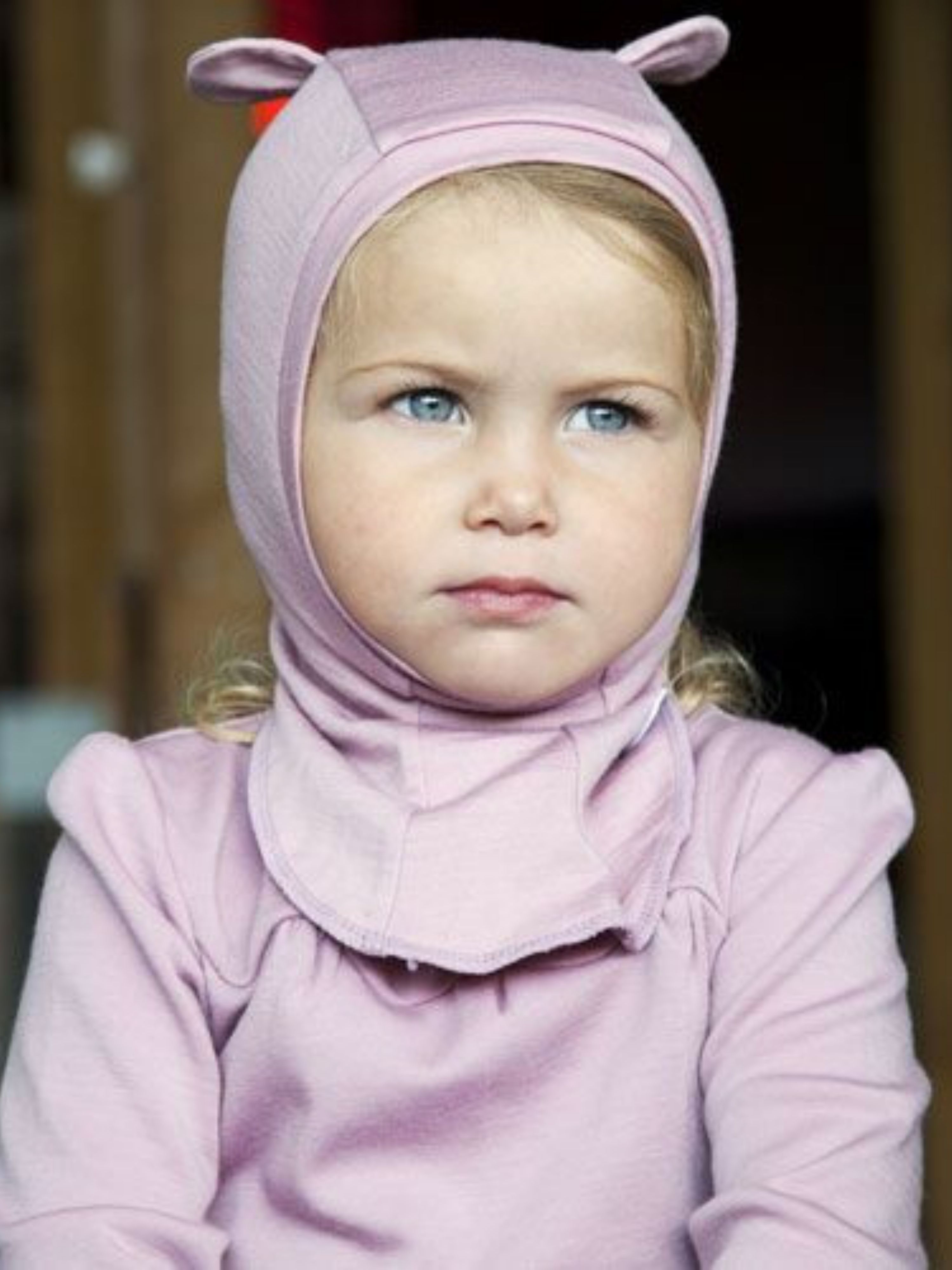 Levanger Merino Balaclava 0-3 år Old Pink