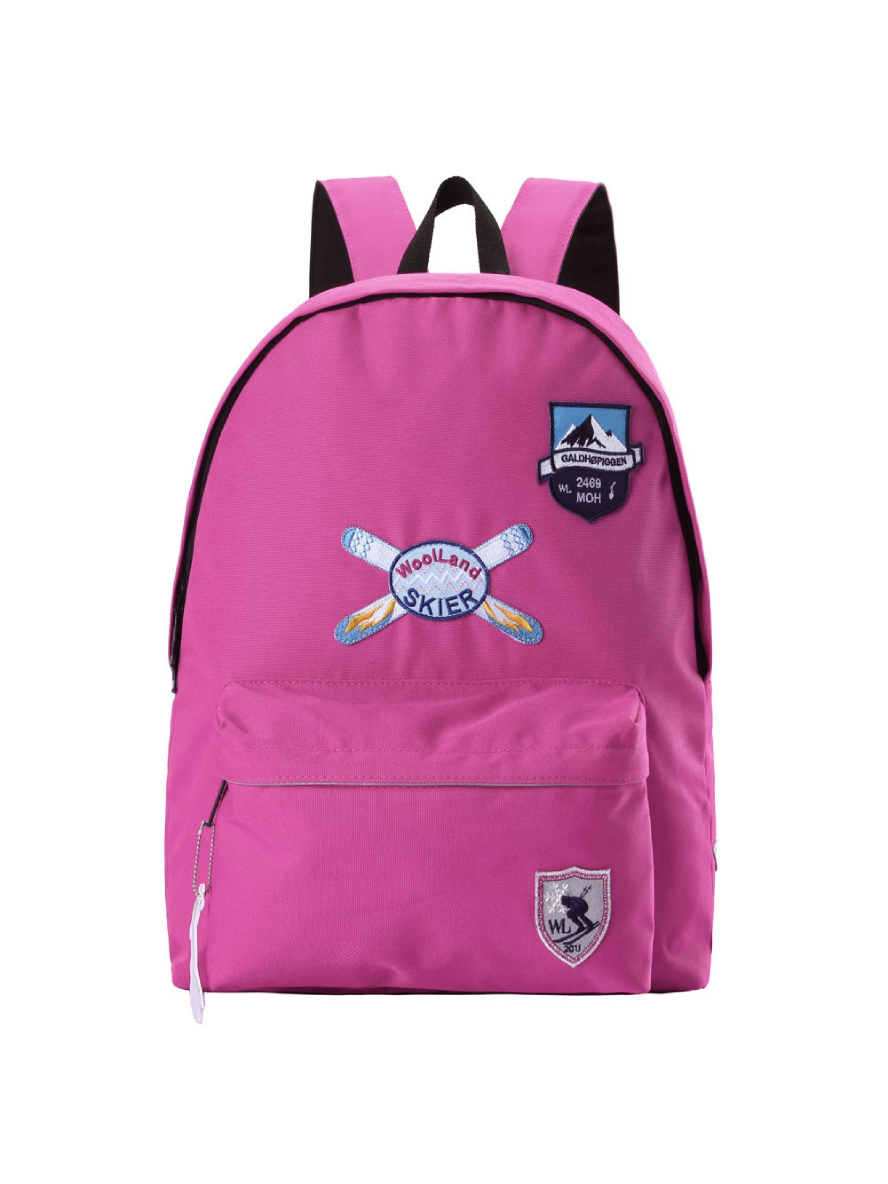 Nibba ryggsekk med patcher Pink Crush