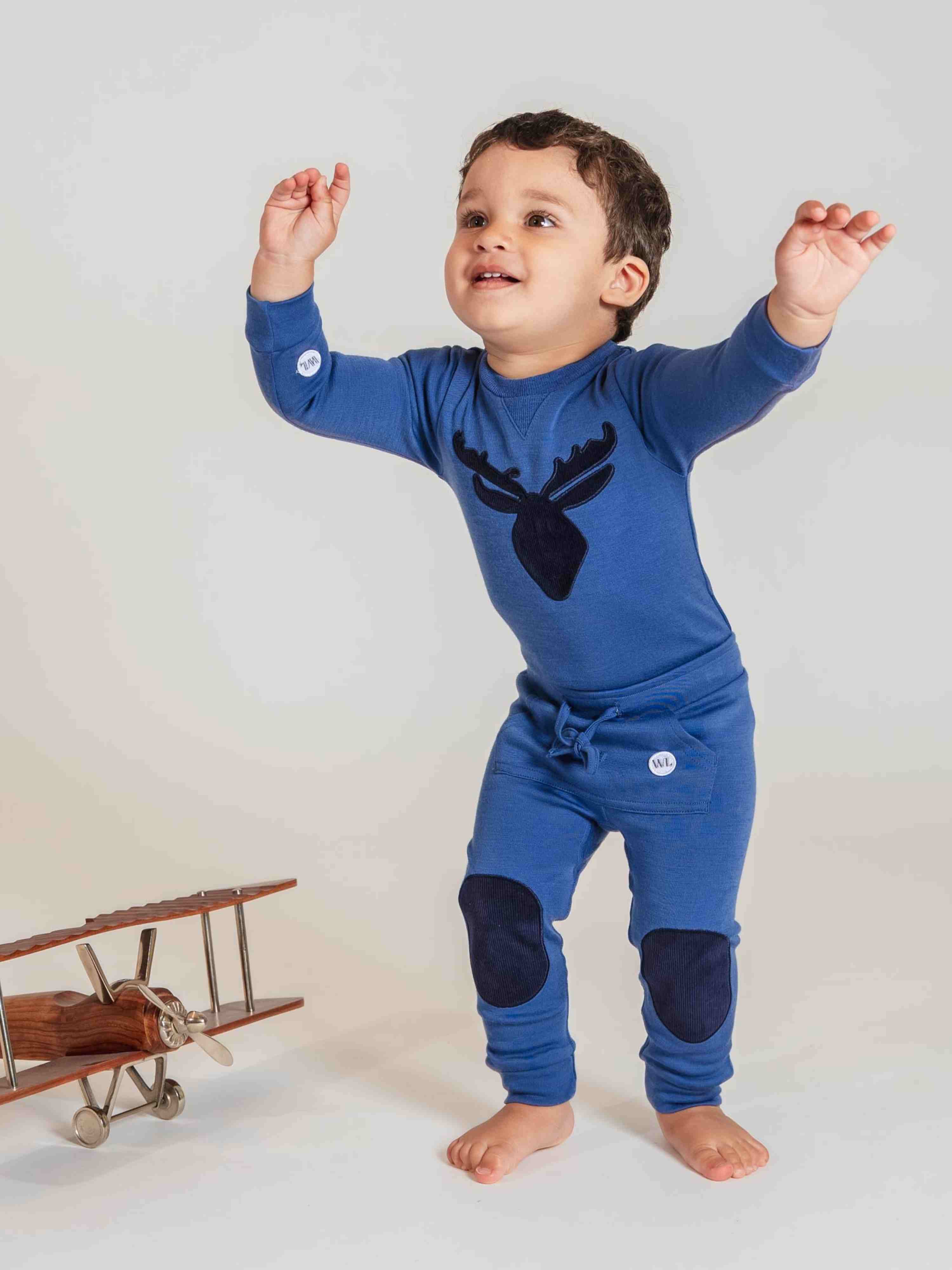 Bergen Merino Ullbukse 0-3 år Blue Eyes