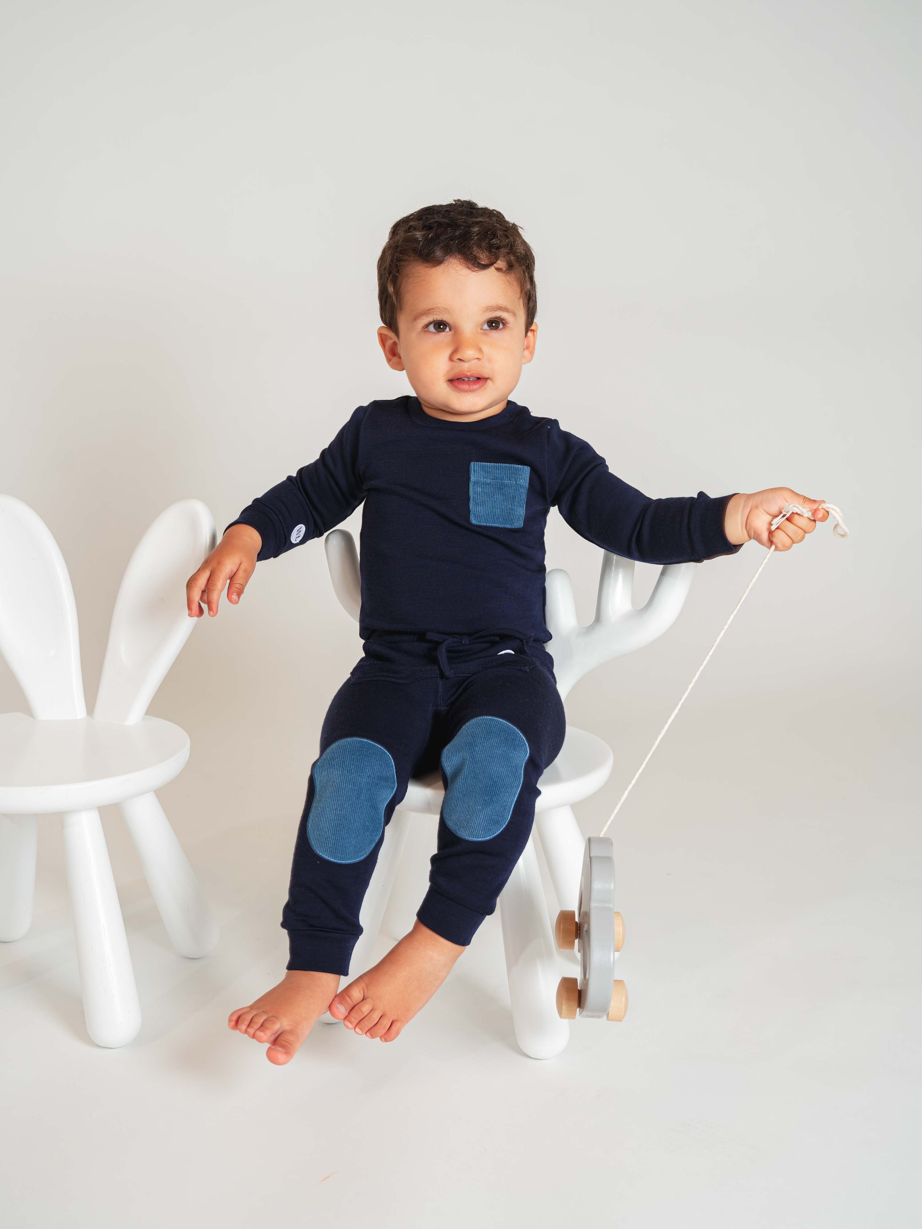 Bergen Merino Ullbukse 0-3 år Blue Ink