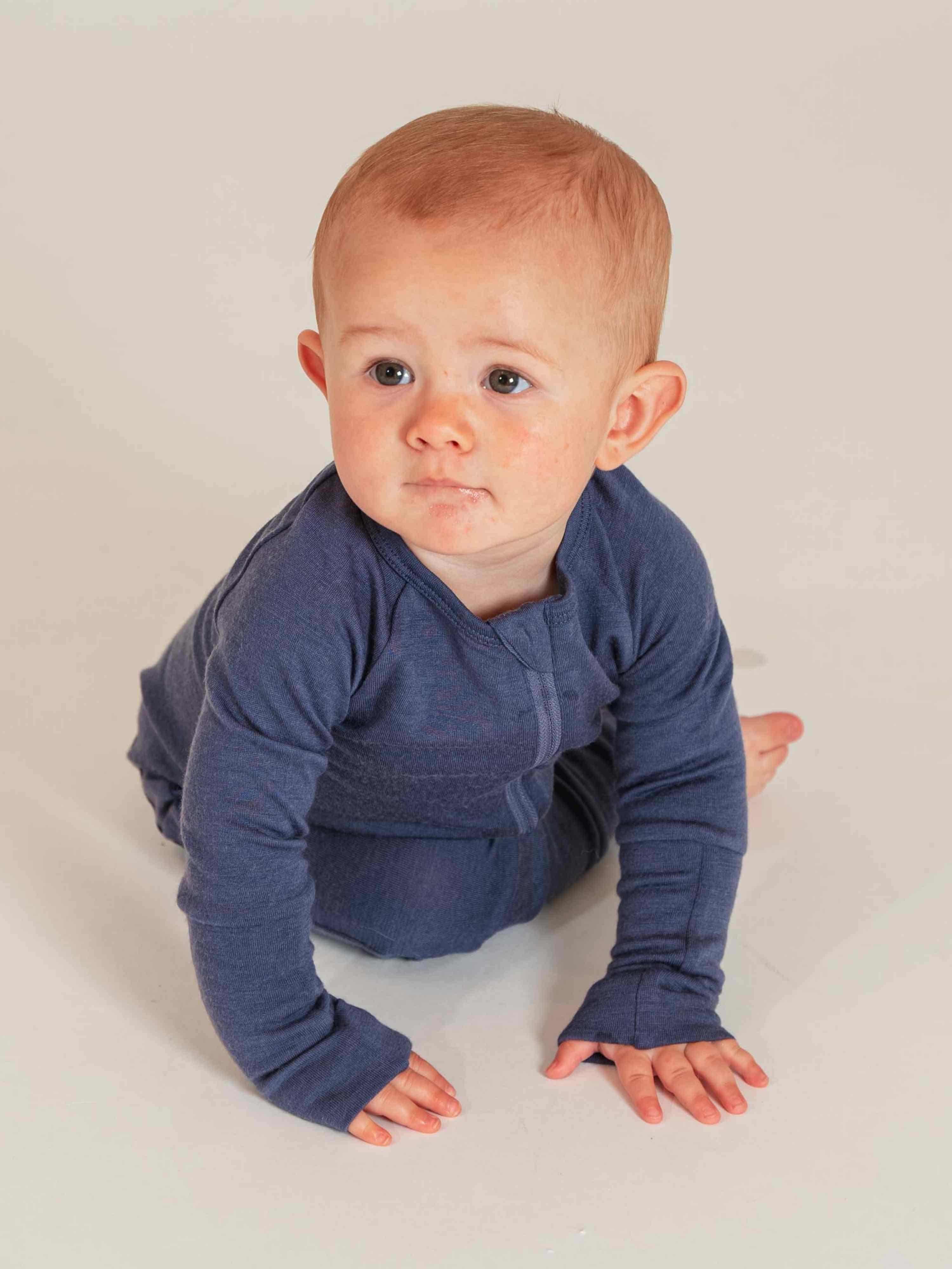 Levanger Pysjamas Ull 0-3 år Stone Blue