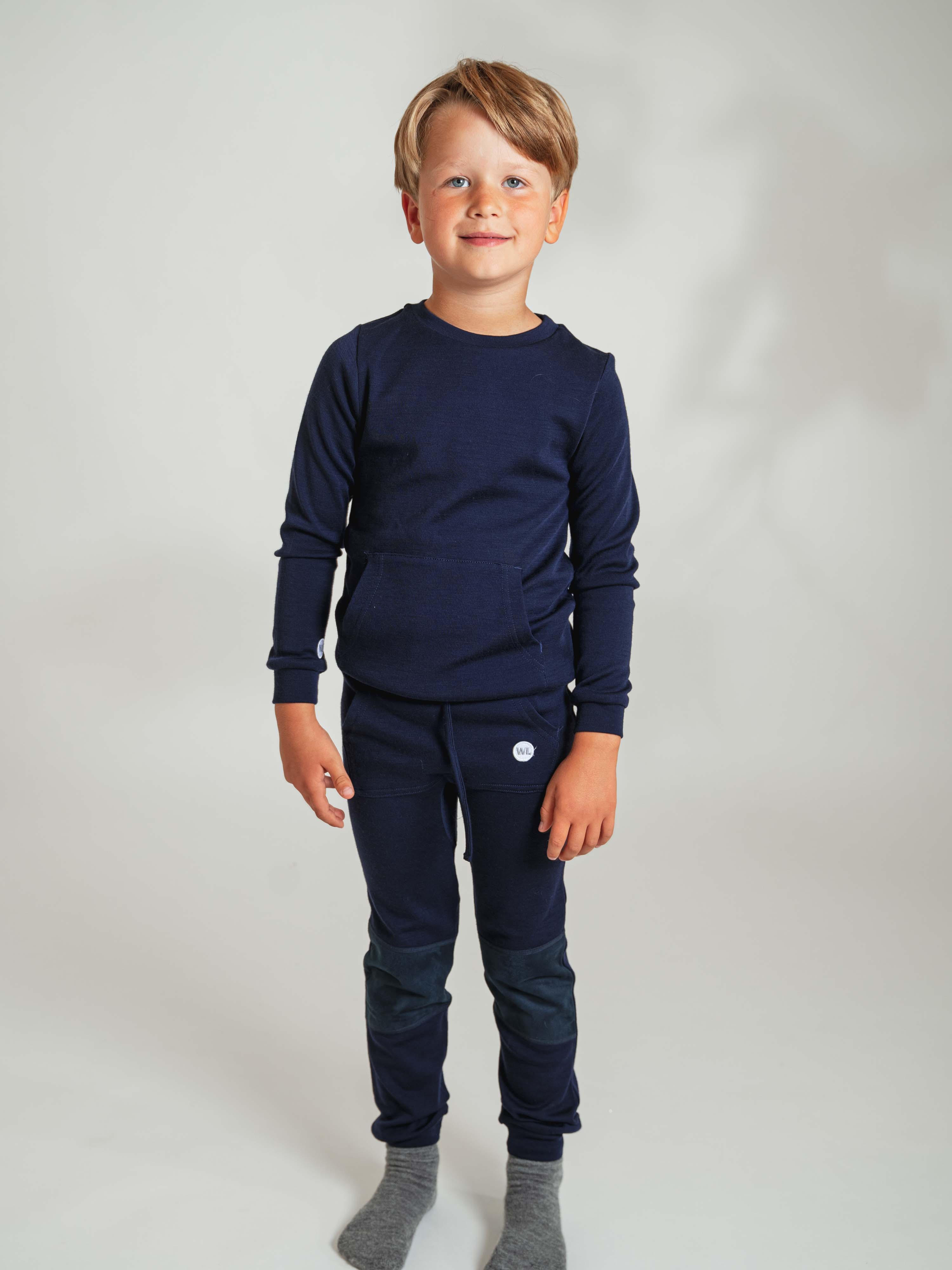 Bergen Merino Ullbukse 3-10 år Blue Ink