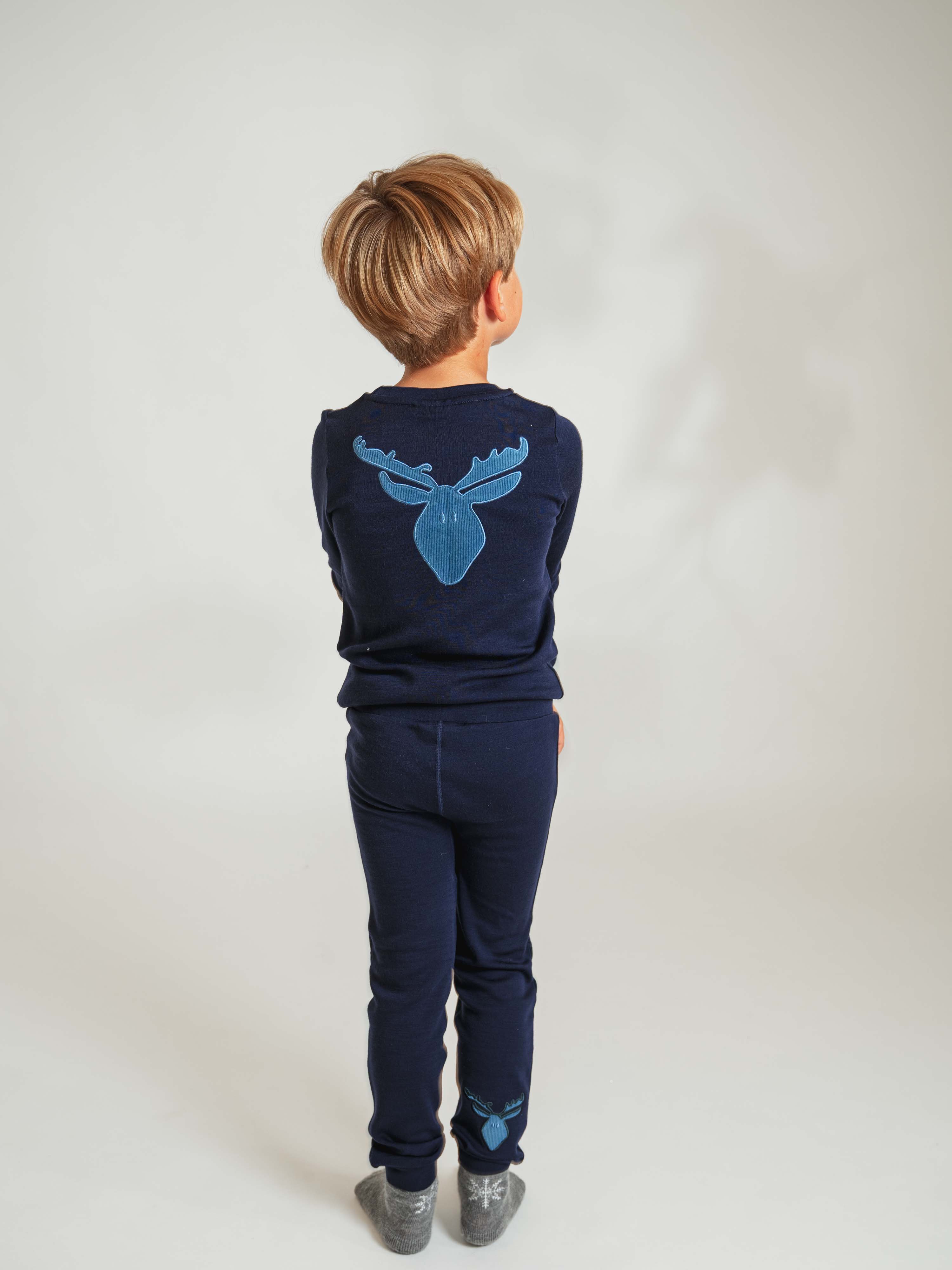 Bergen Merino Ullbukse 3-10 år Blue Ink