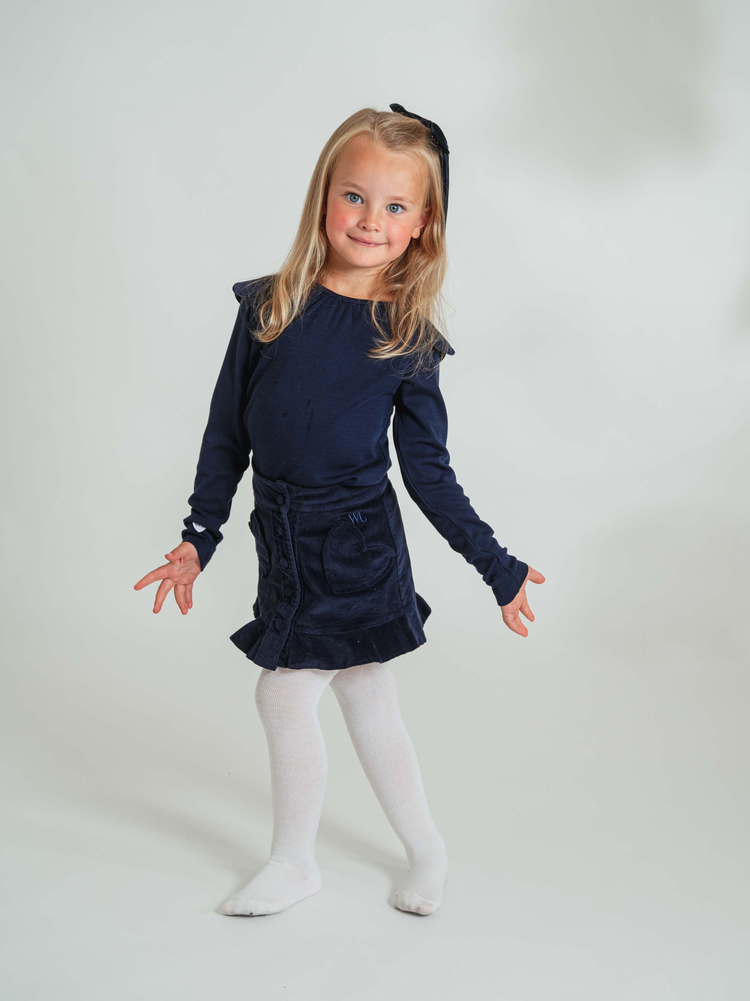 Molde Fordfløyel Skjørt  Blue Ink