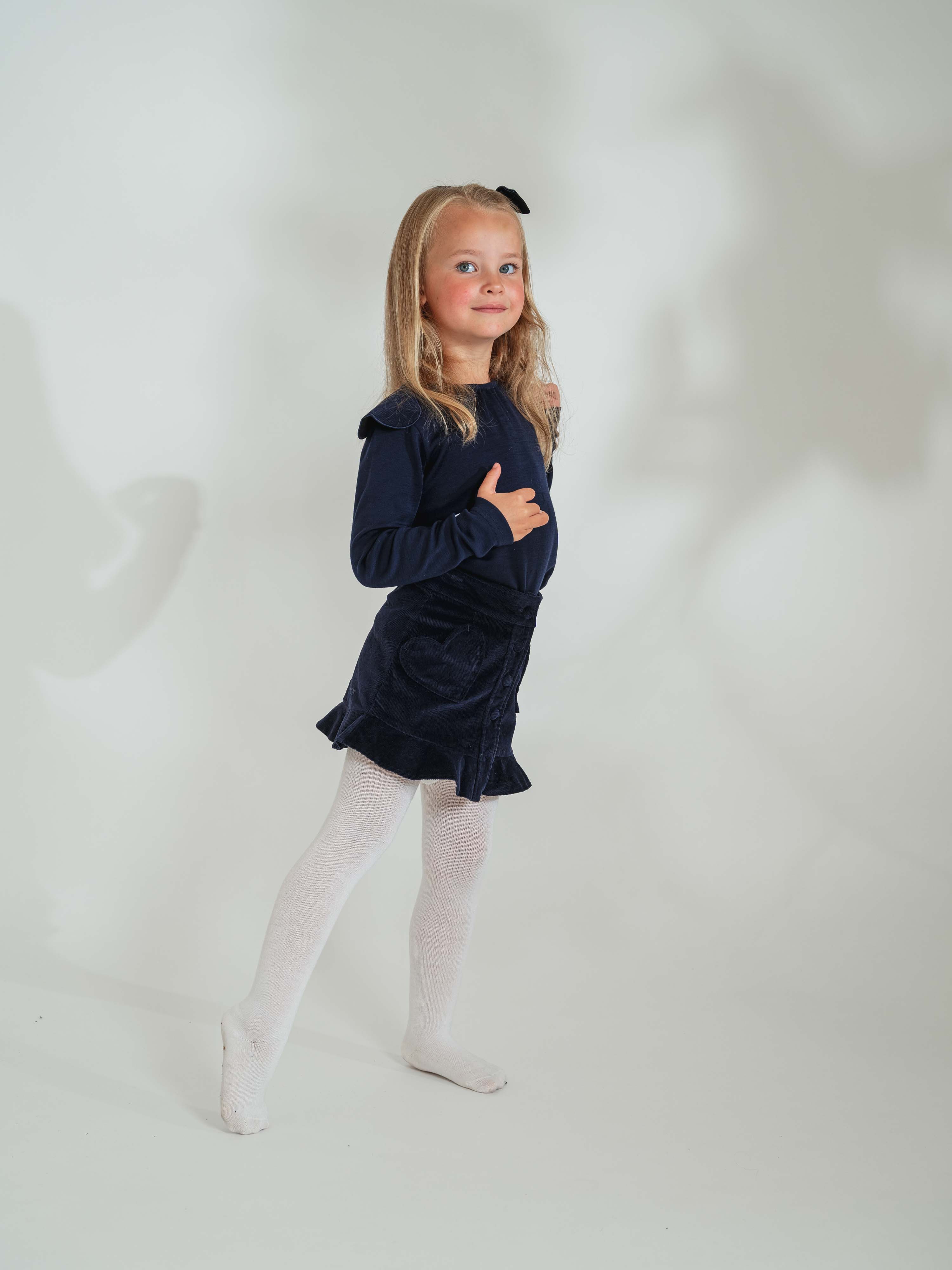 Molde Fordfløyel Skjørt  Blue Ink