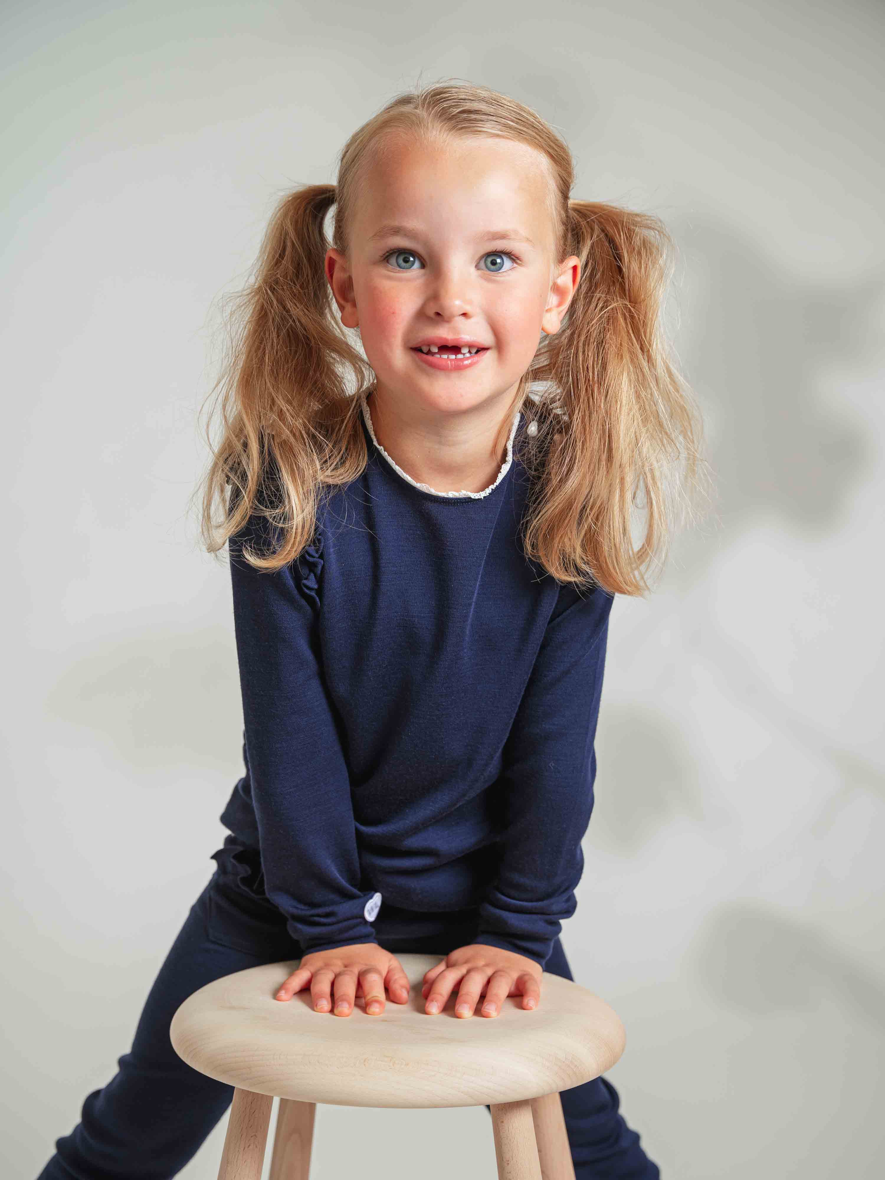 Bergen Merino Ullgenser 3-10 år Blue Ink