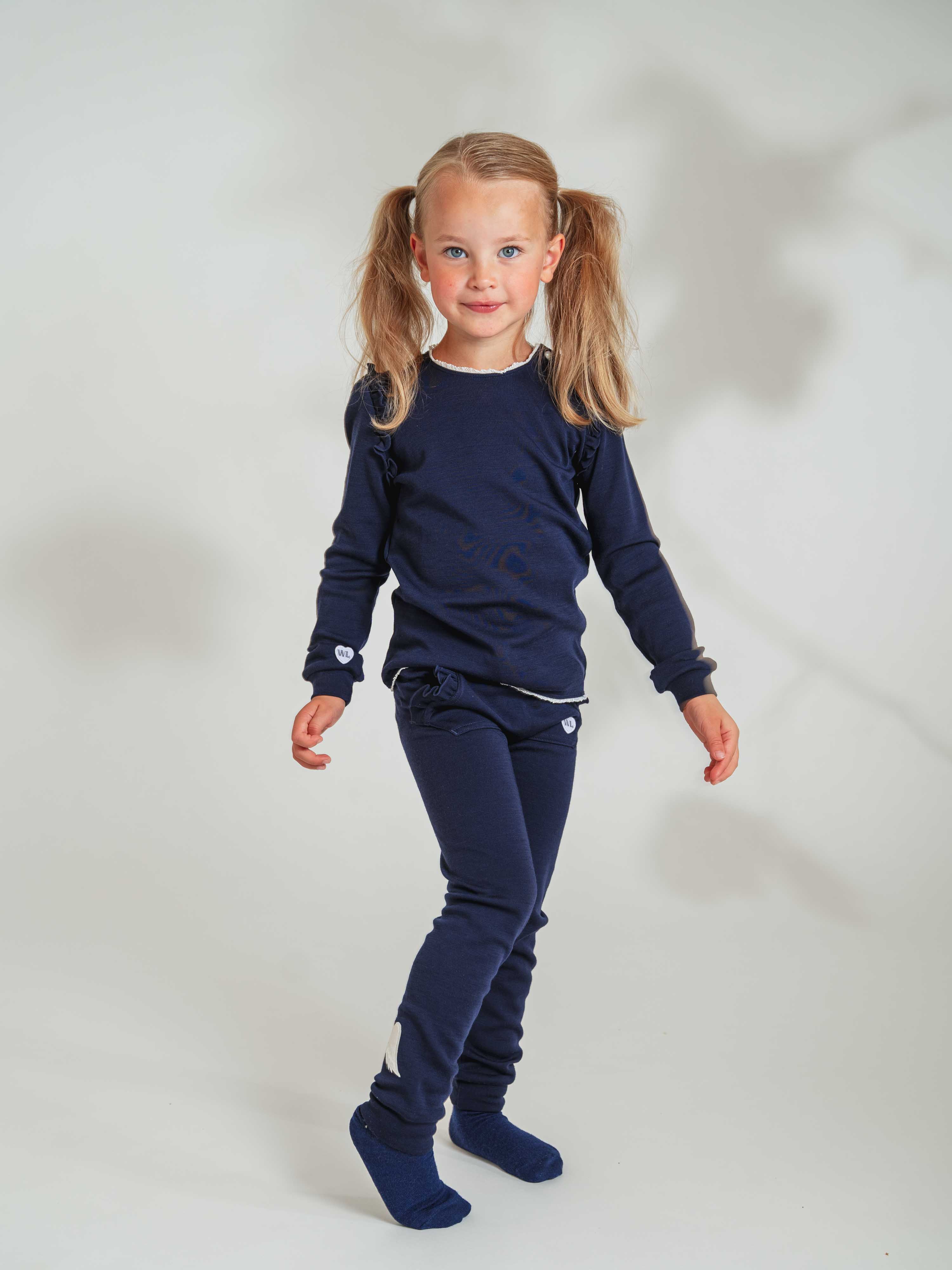 Bergen Merino Ullgenser 3-10 år Blue Ink