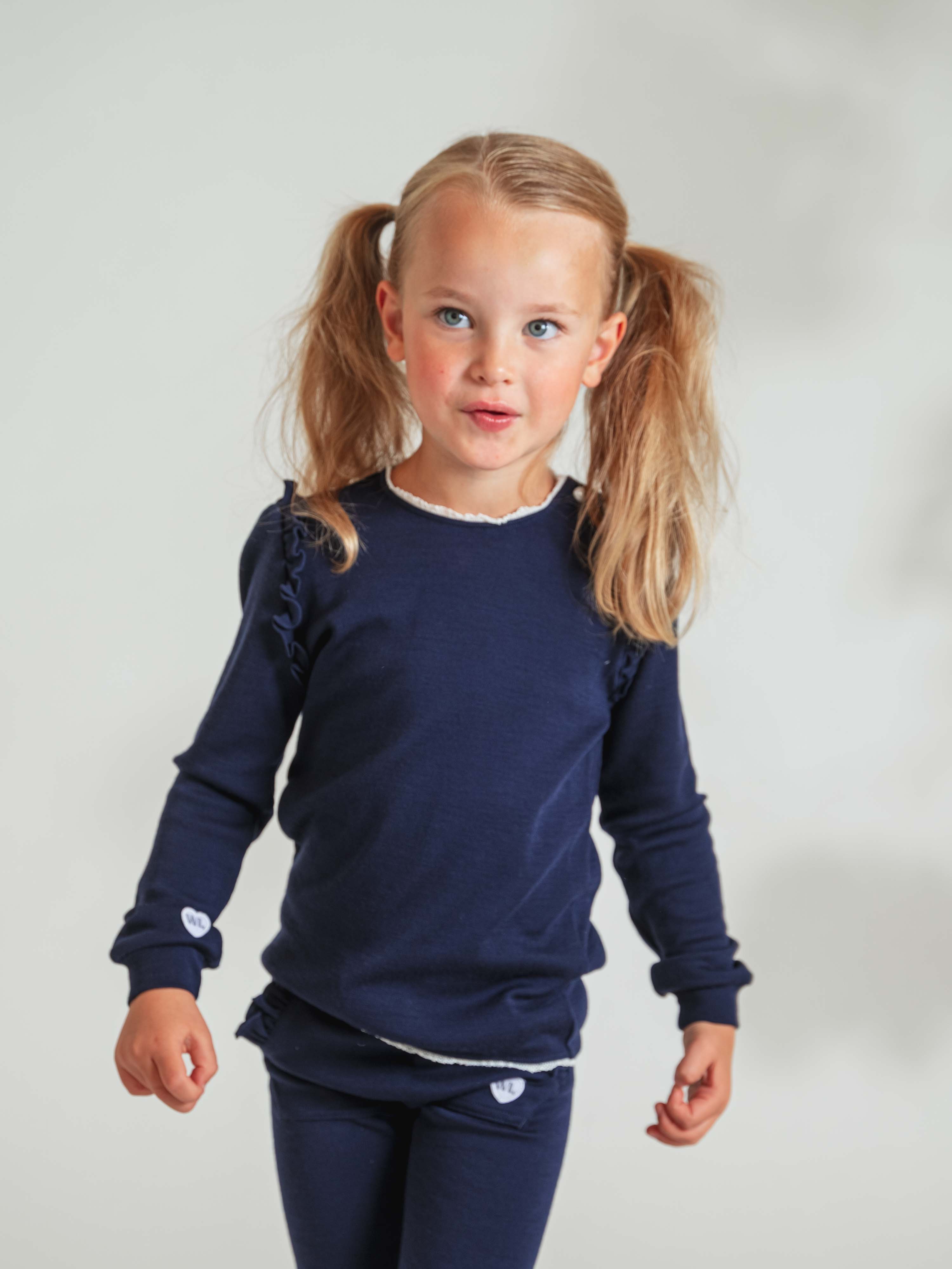 Bergen Merino Ullgenser 3-10 år Blue Ink