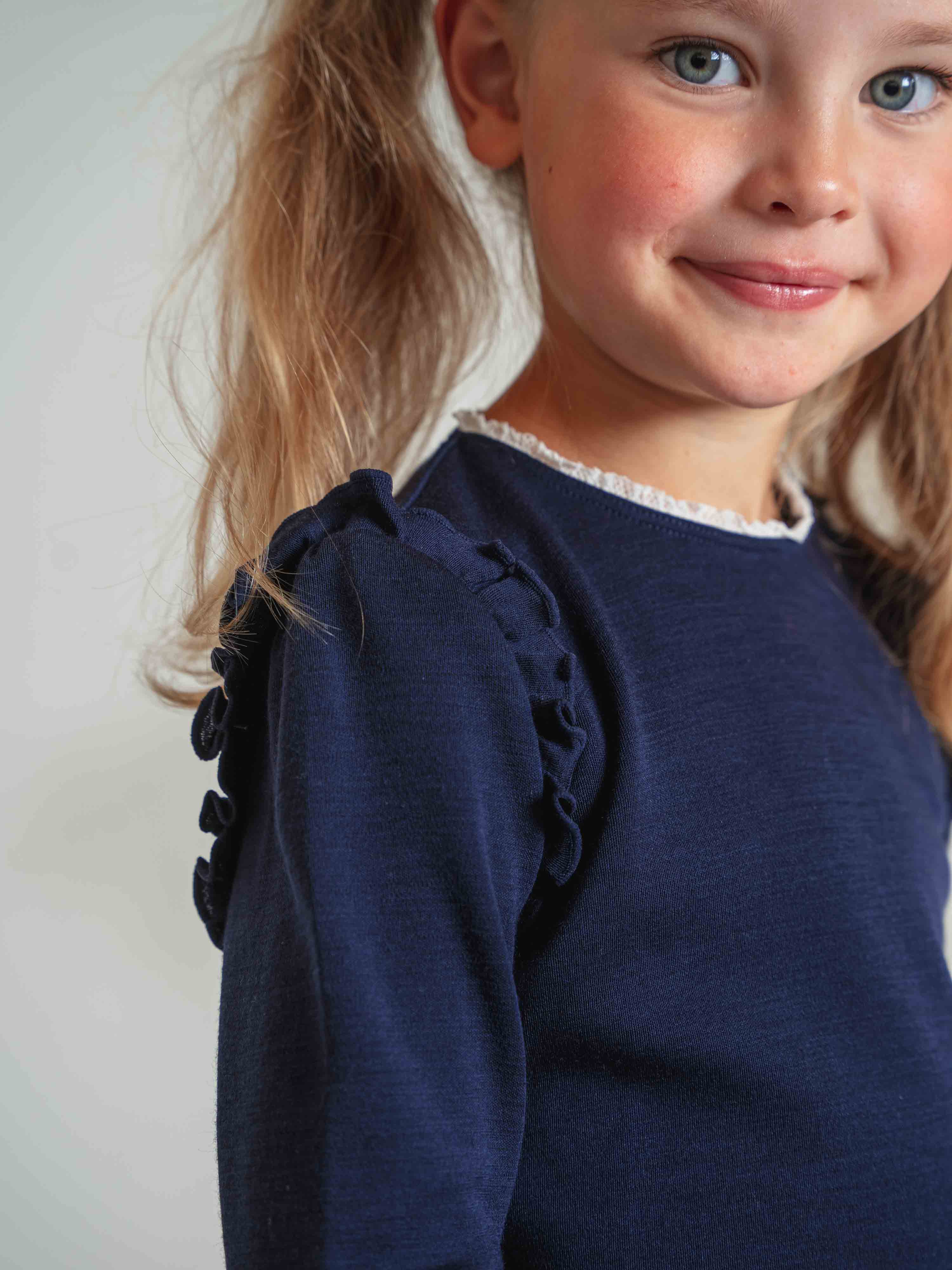 Bergen Merino Ullgenser 3-10 år Blue Ink