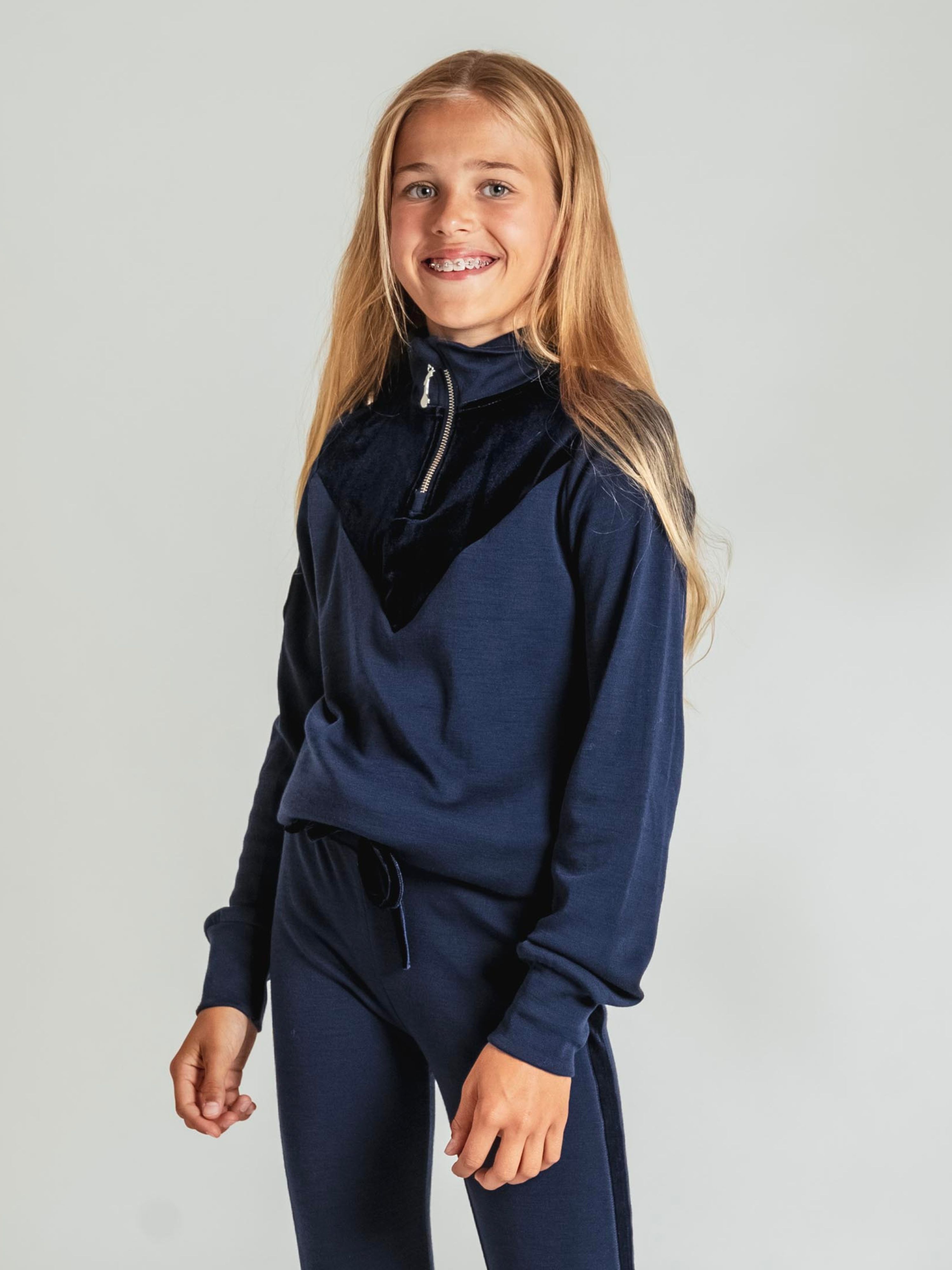 Sirdal Half-zip Ulltrøye Blue Ink