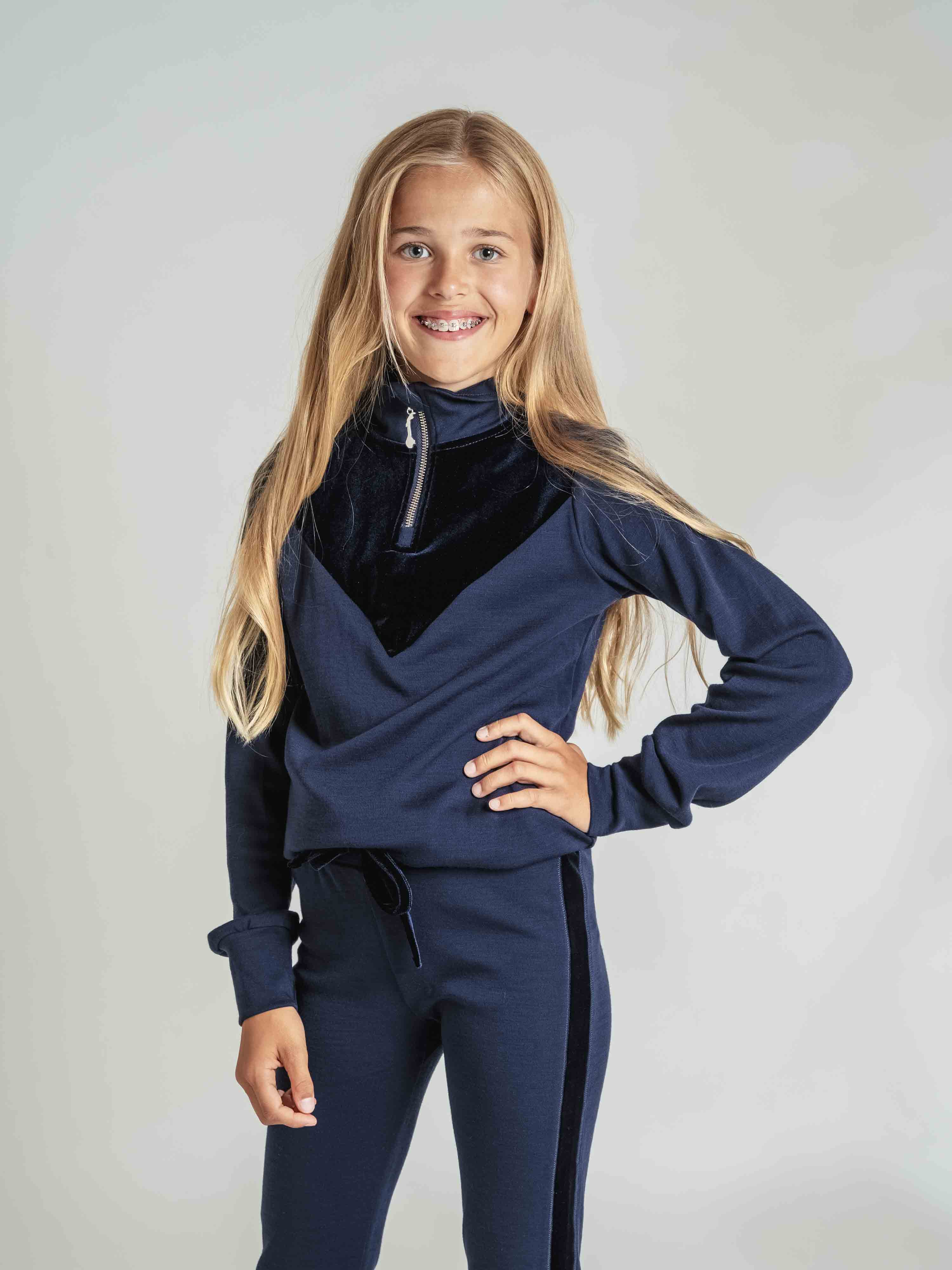 Sirdal Half-zip Ulltrøye Blue Ink