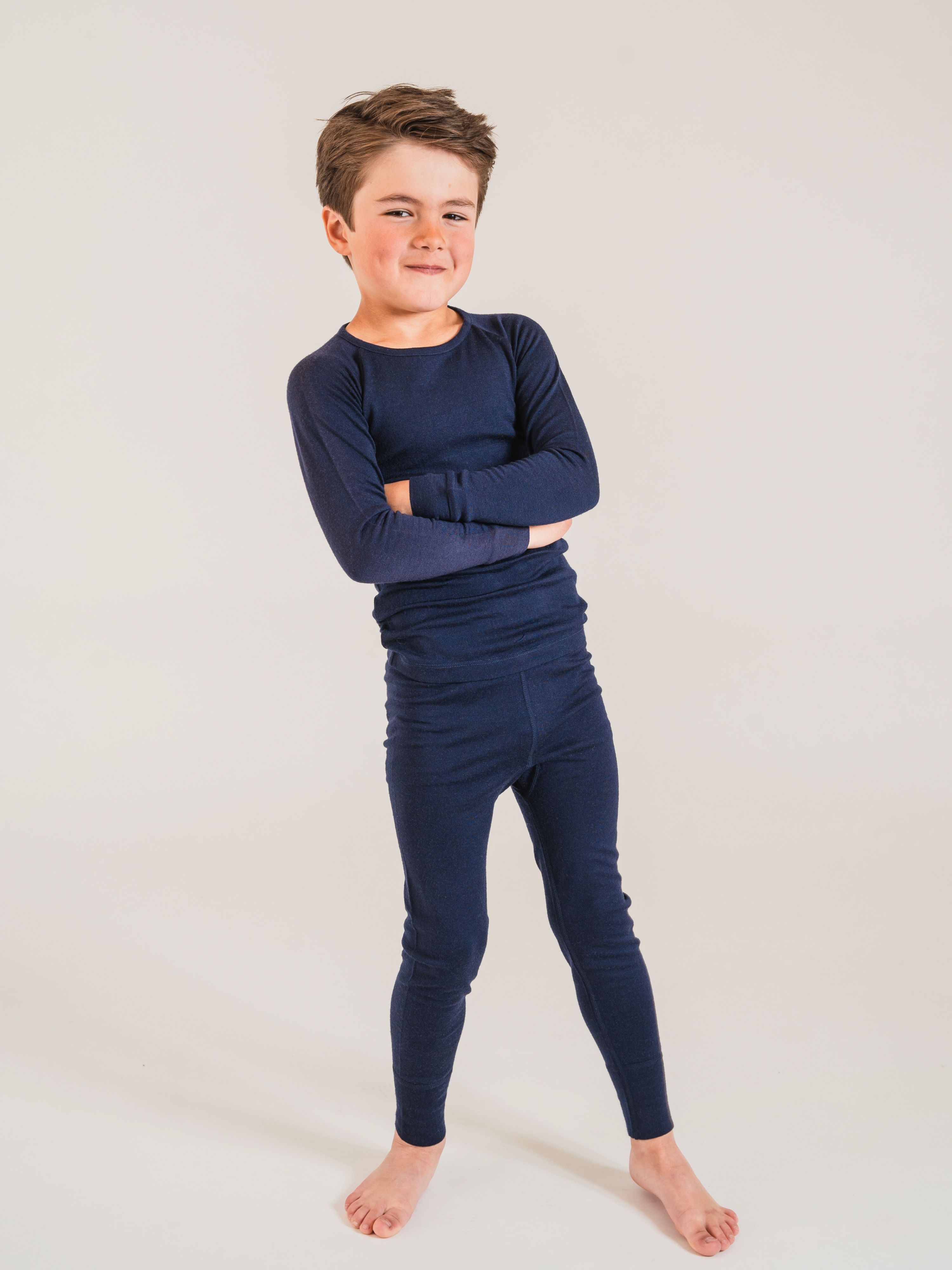 Sarpsborg Merino Ullundertøy Sett Blue Ink