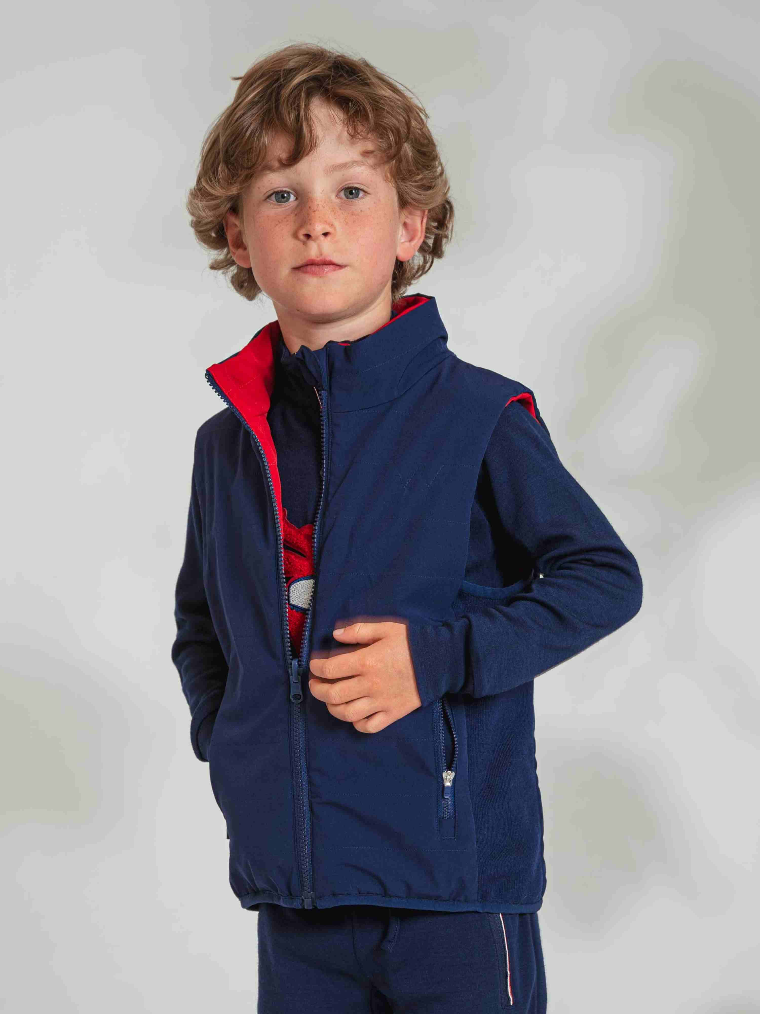 Kongsvinger Vendbar Vest Blue Ink/Chili