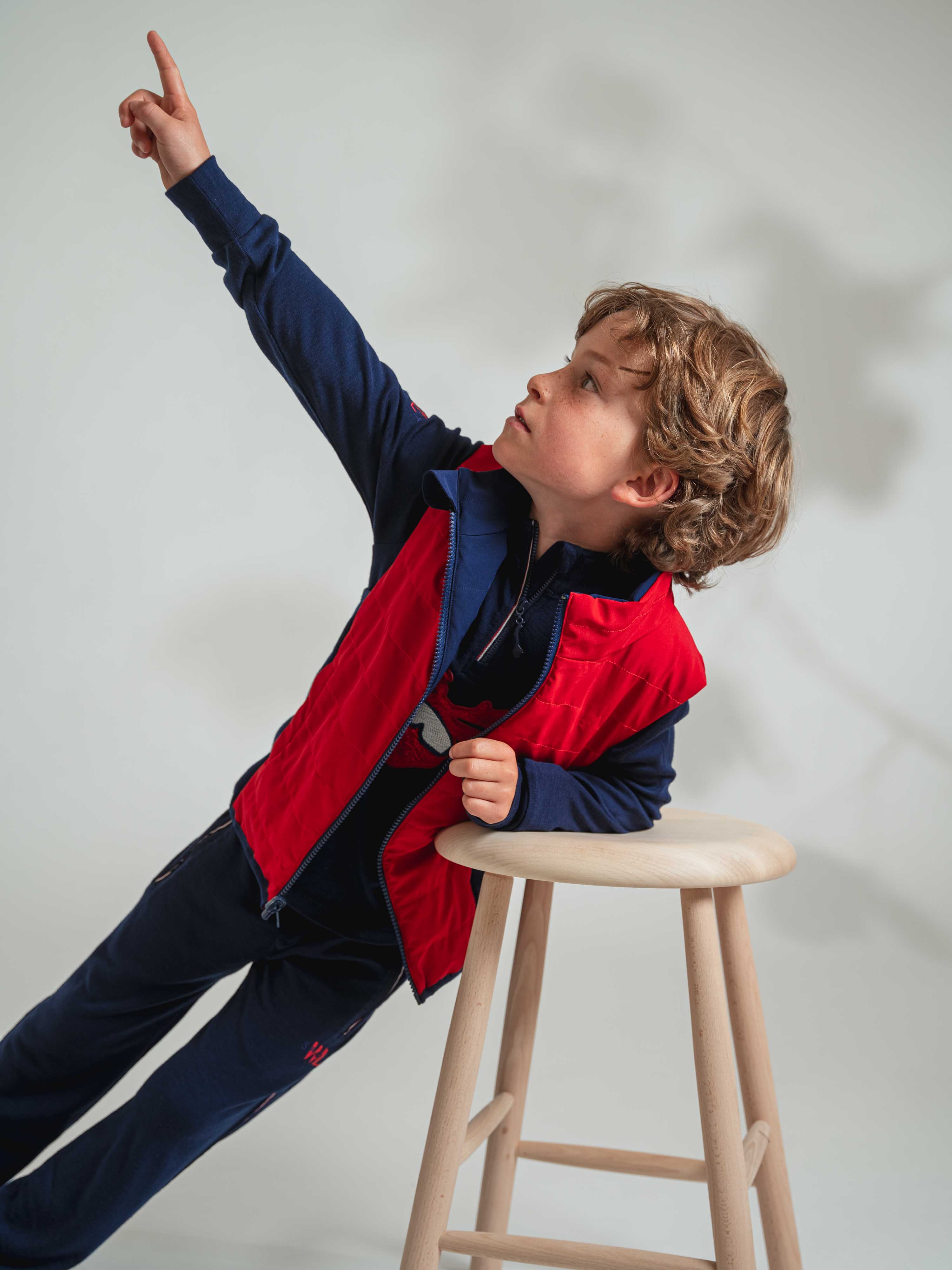 Kongsvinger Vendbar Vest Blue Ink/Chili