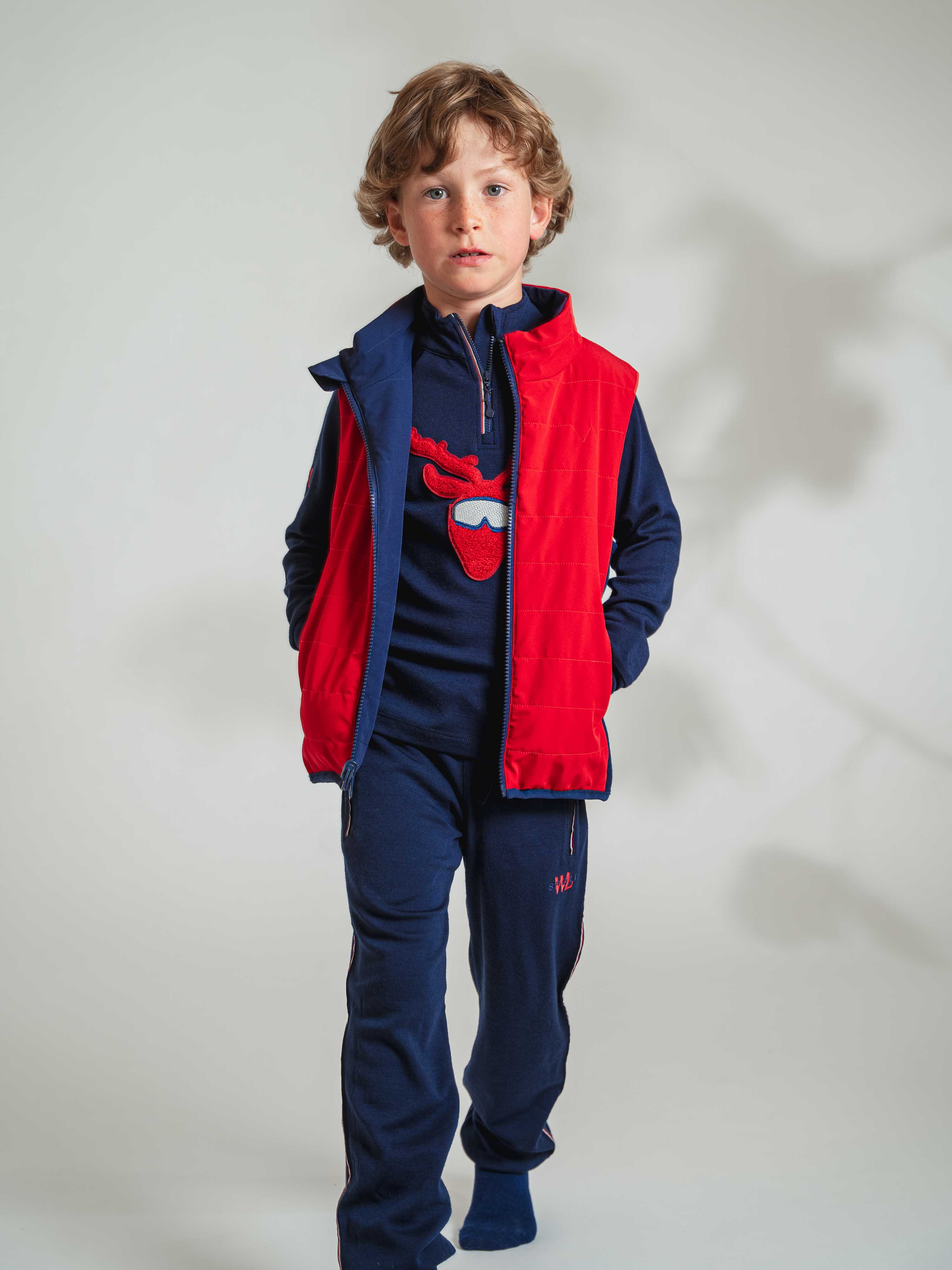 Kongsvinger Vendbar Vest Blue Ink/Chili