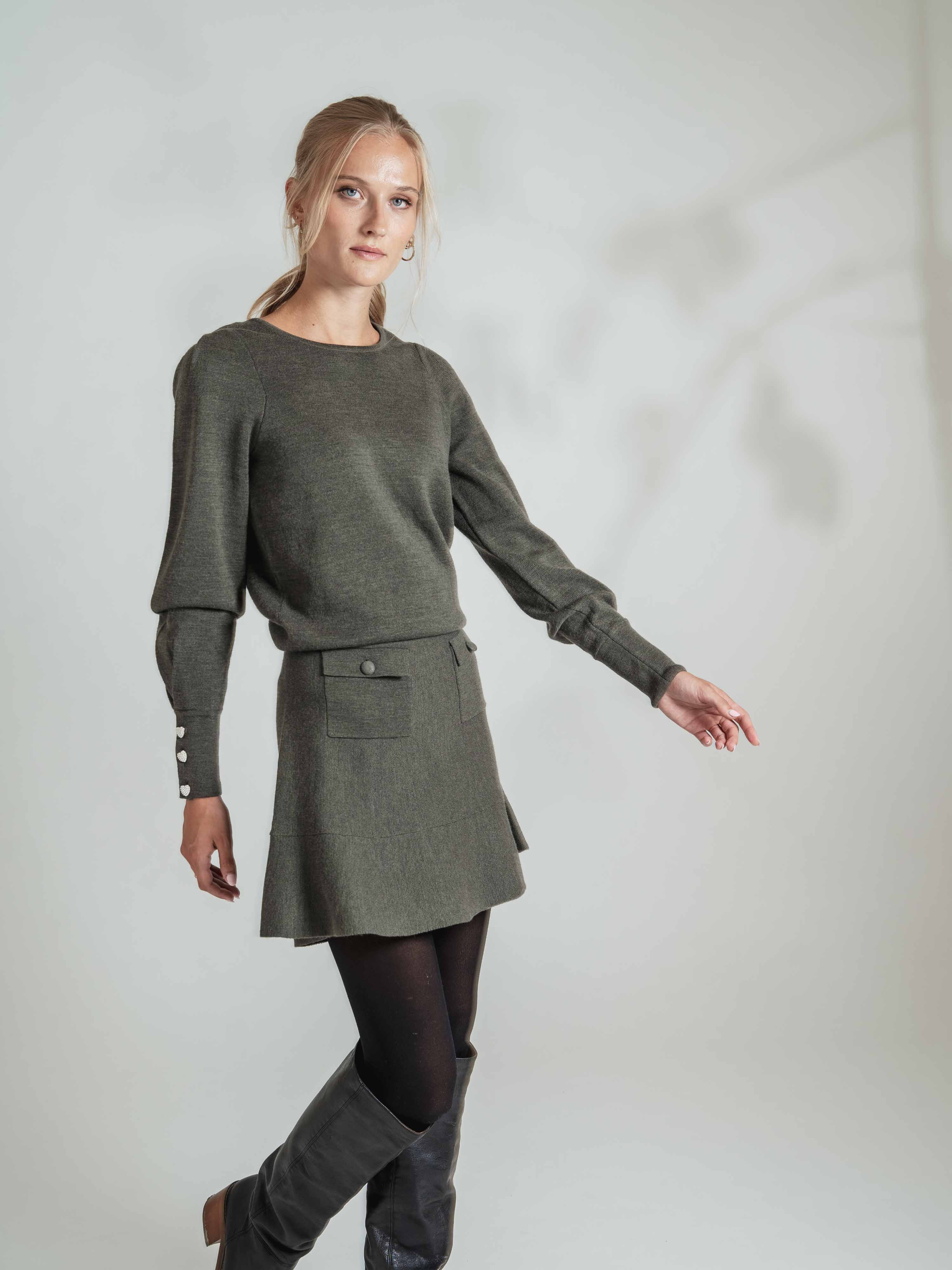 Kjerag Ullskjørt Country Green