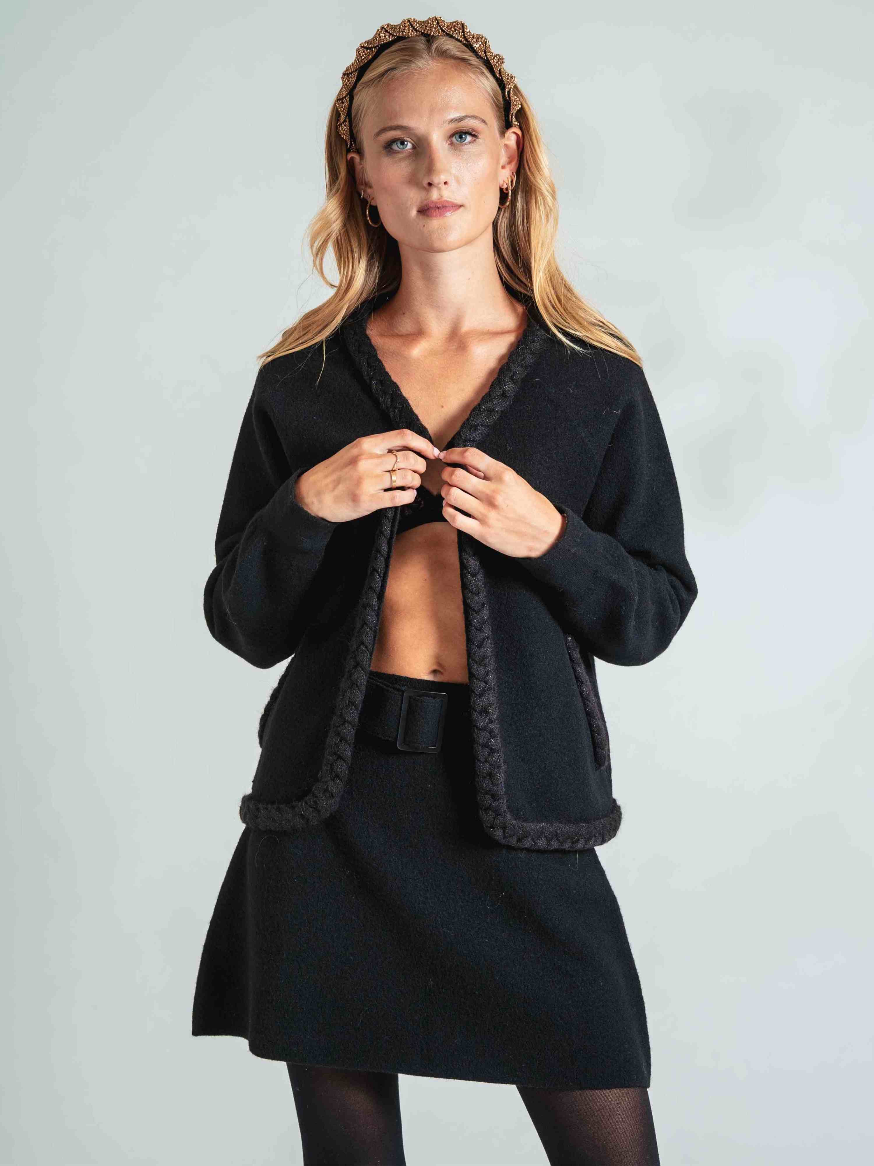 Trolltunga Bouclé Skjørt  Black