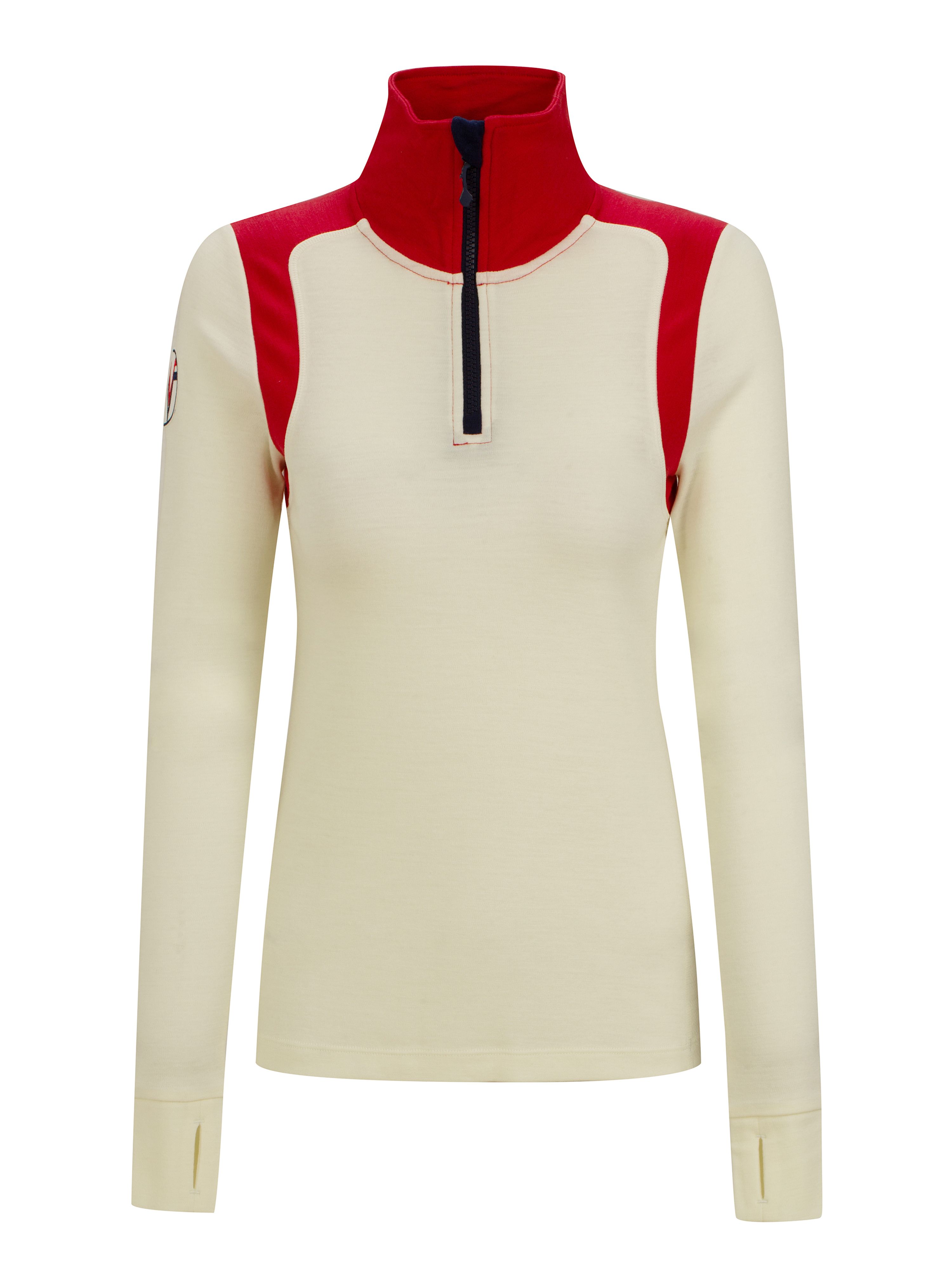 Gausta Merino Half-zip Ullgenser Snow White