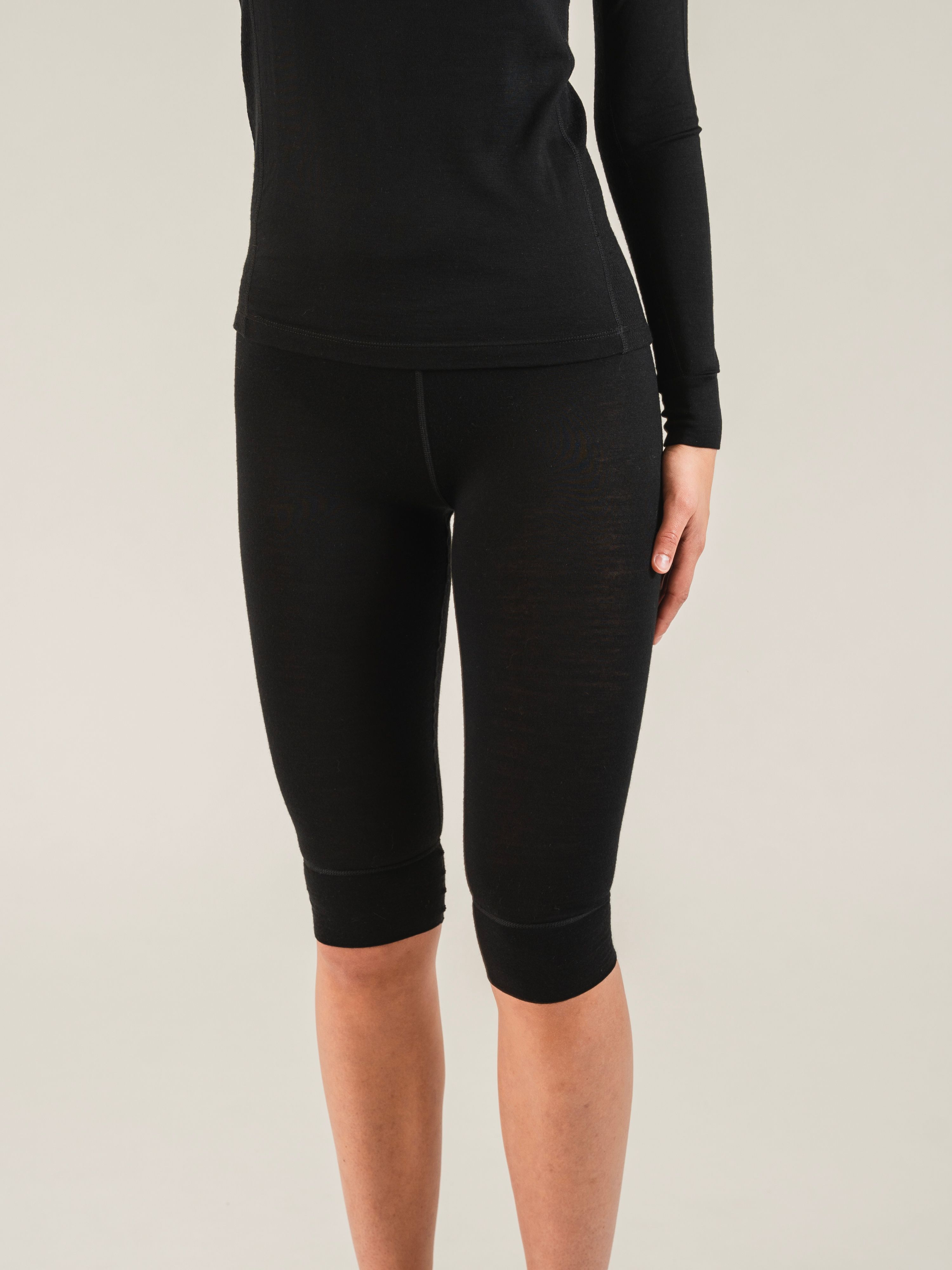 Rena Merino 3/4 Ullstilongs Black