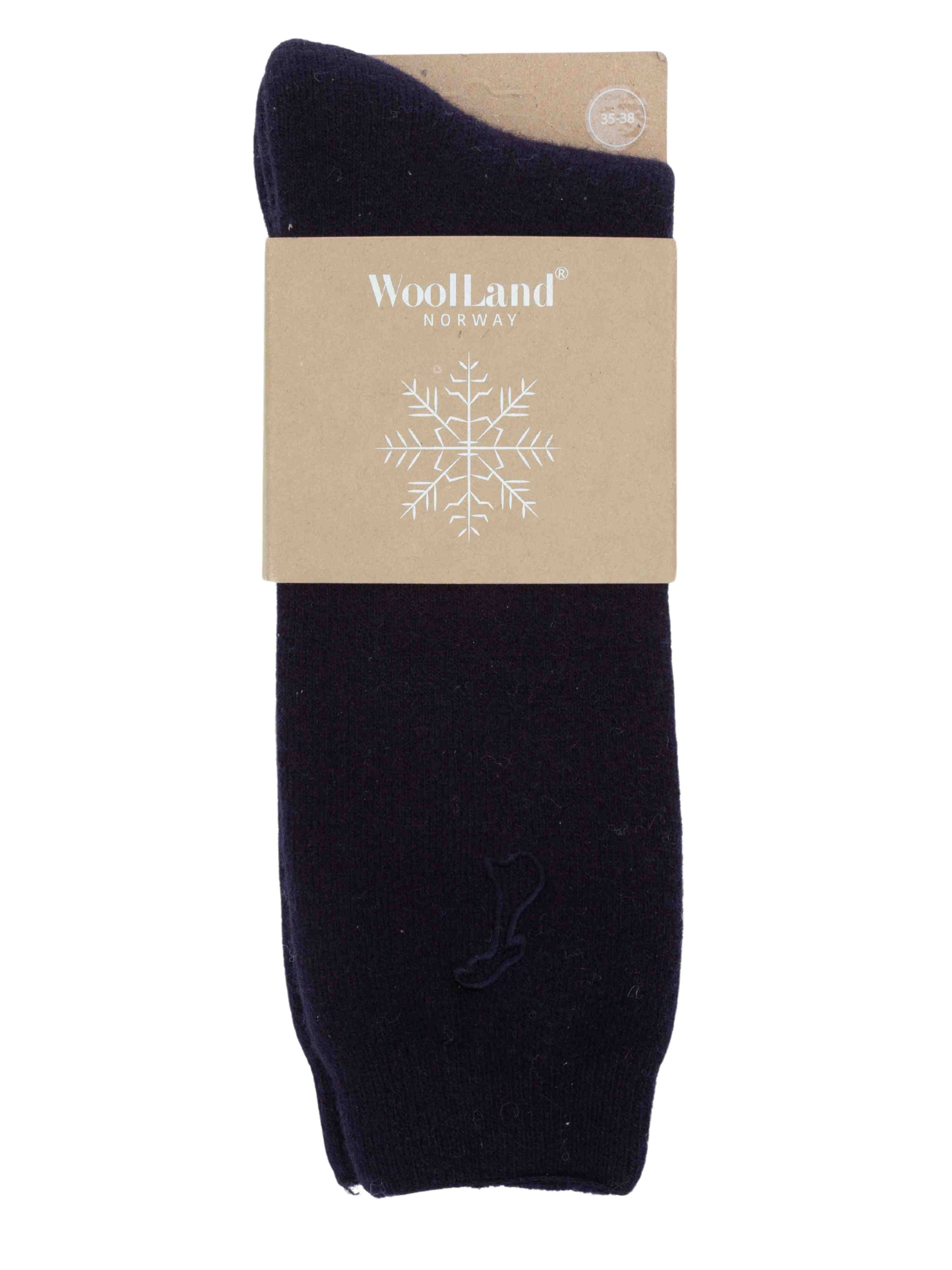 Uvdal Tykke Frotté Ullsokker  Blue Ink