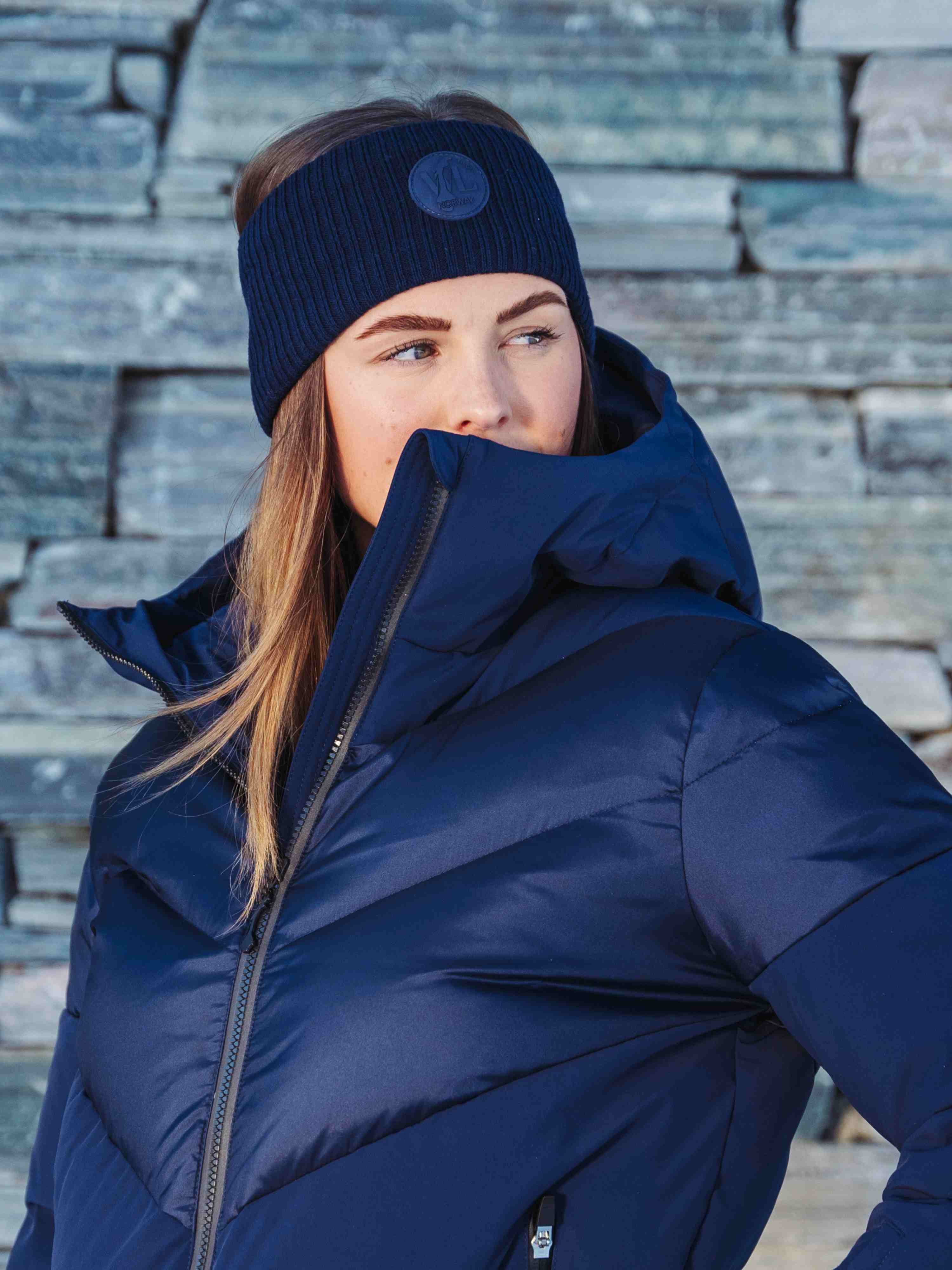 Hemsedal Strikket Pannebånd  Blue