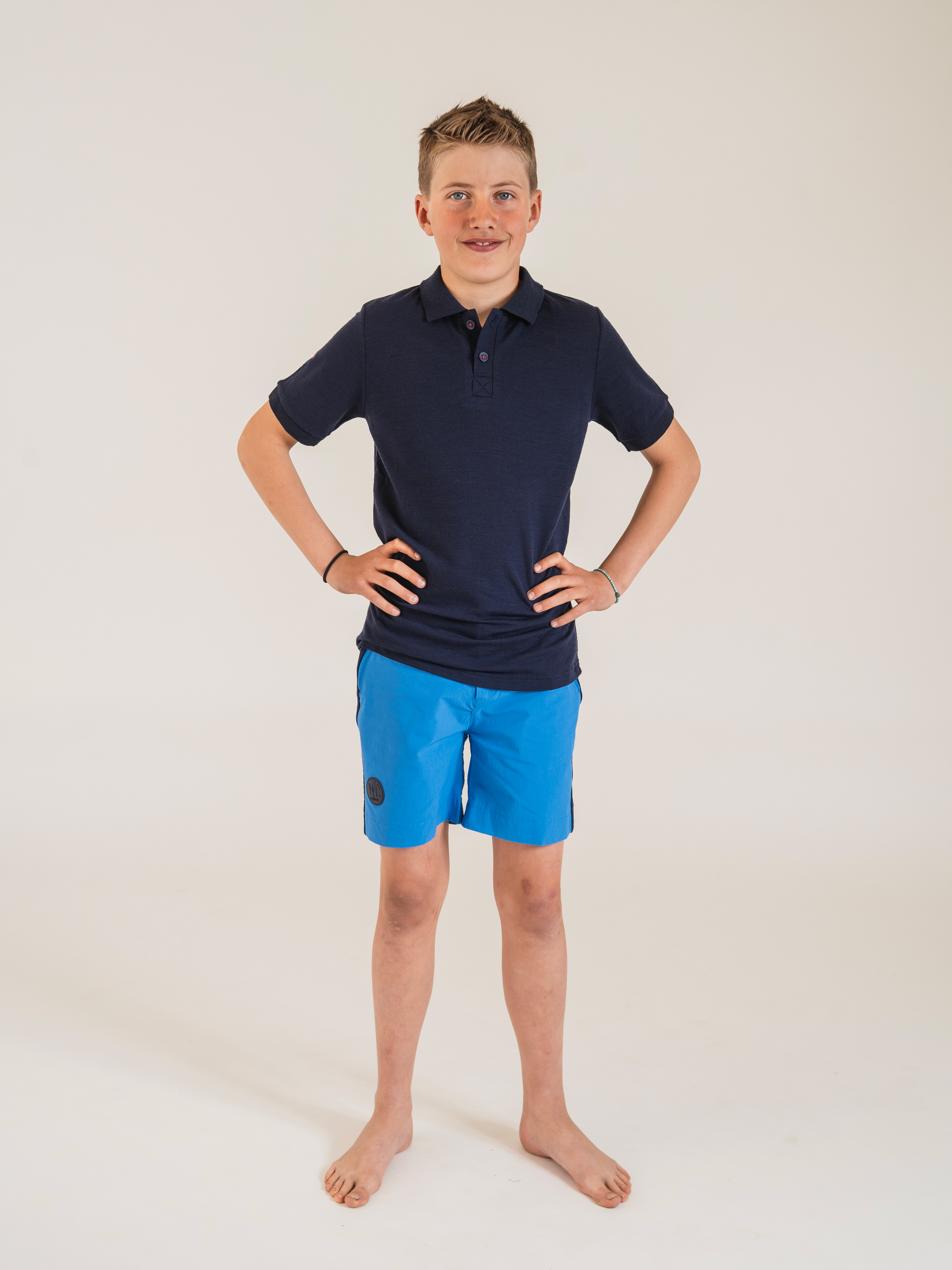 Kristiansand kortermet pique Blue Ink