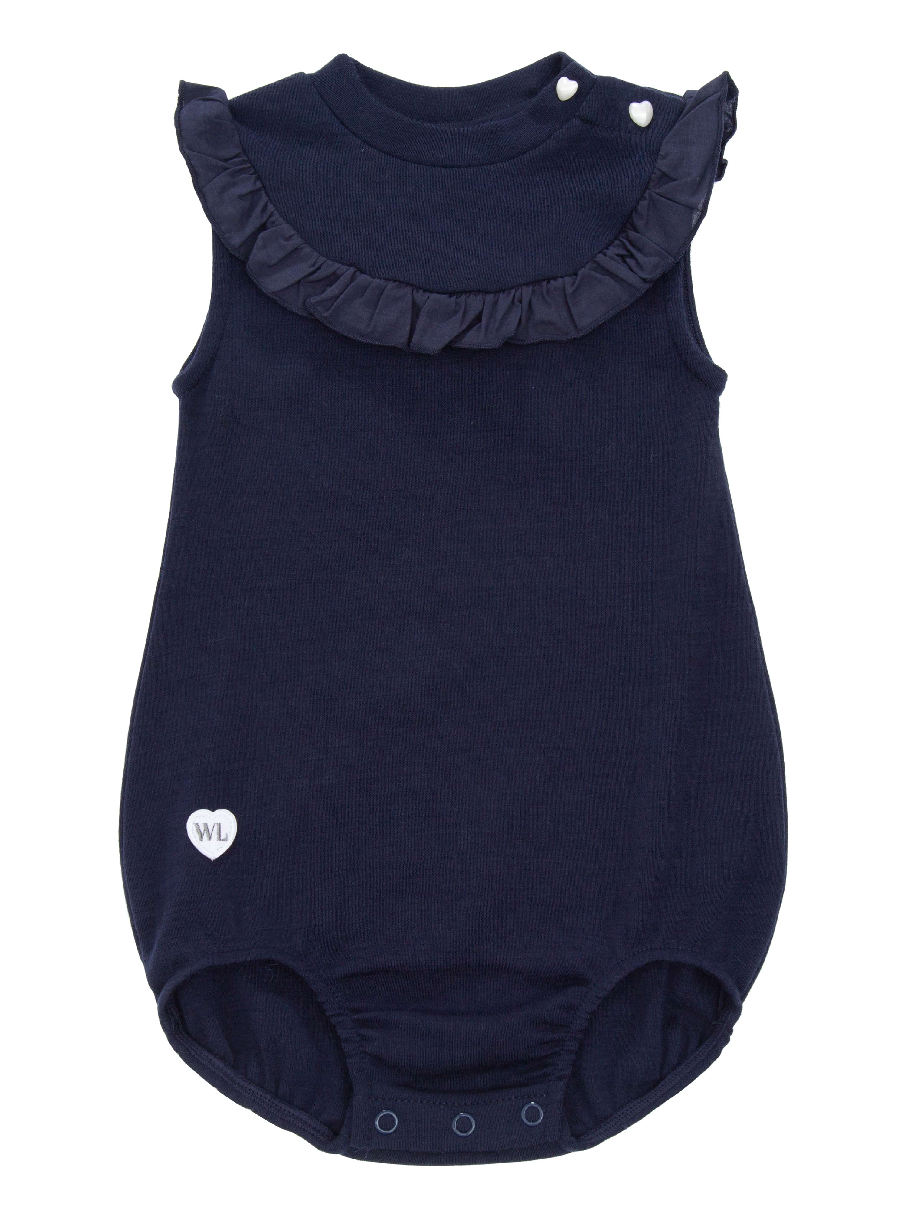 Skjåk Merino Romper 0-2 år Blue Ink