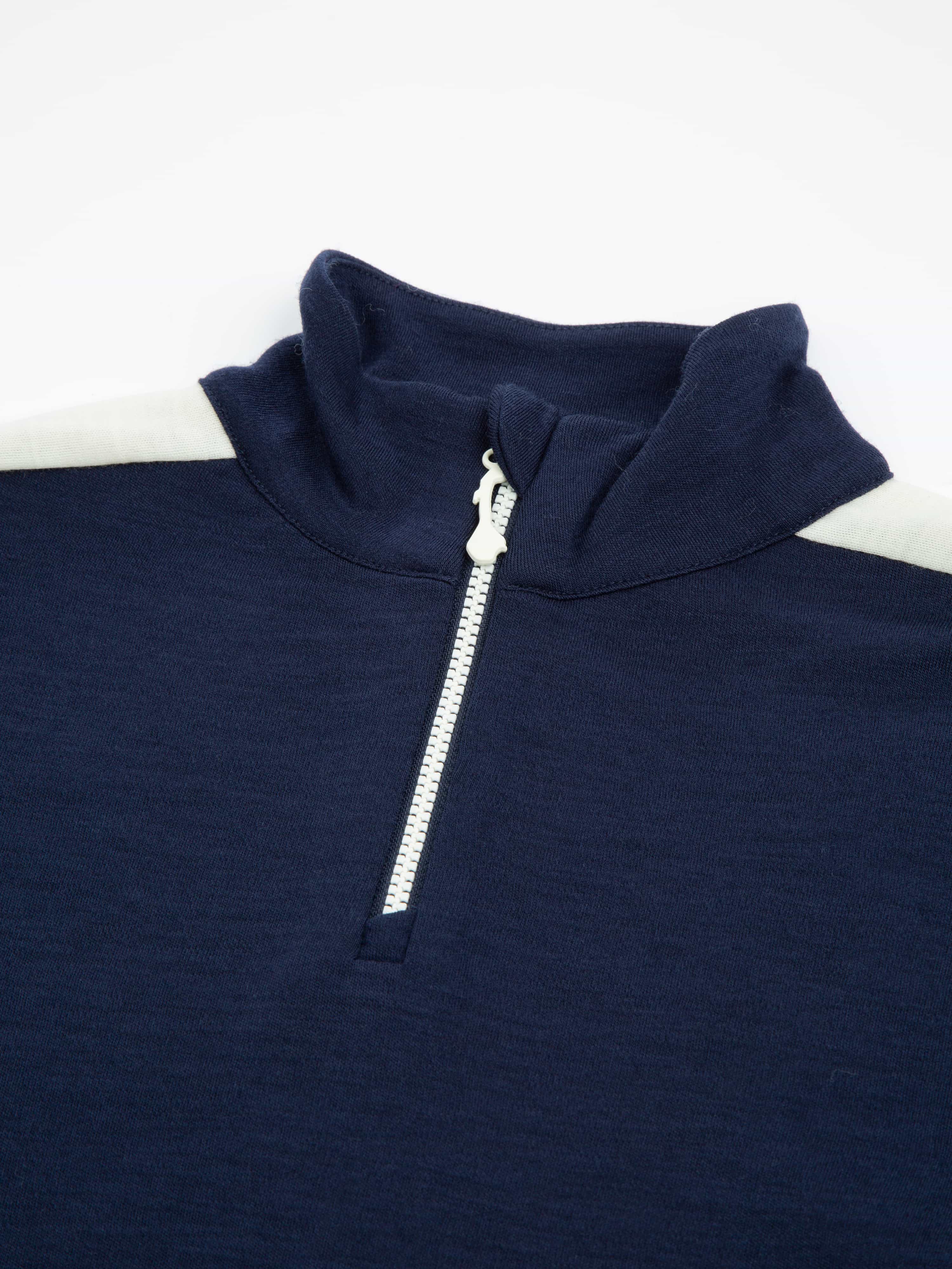 Ål Merino Half-Zip Ulltrøye Blue Ink