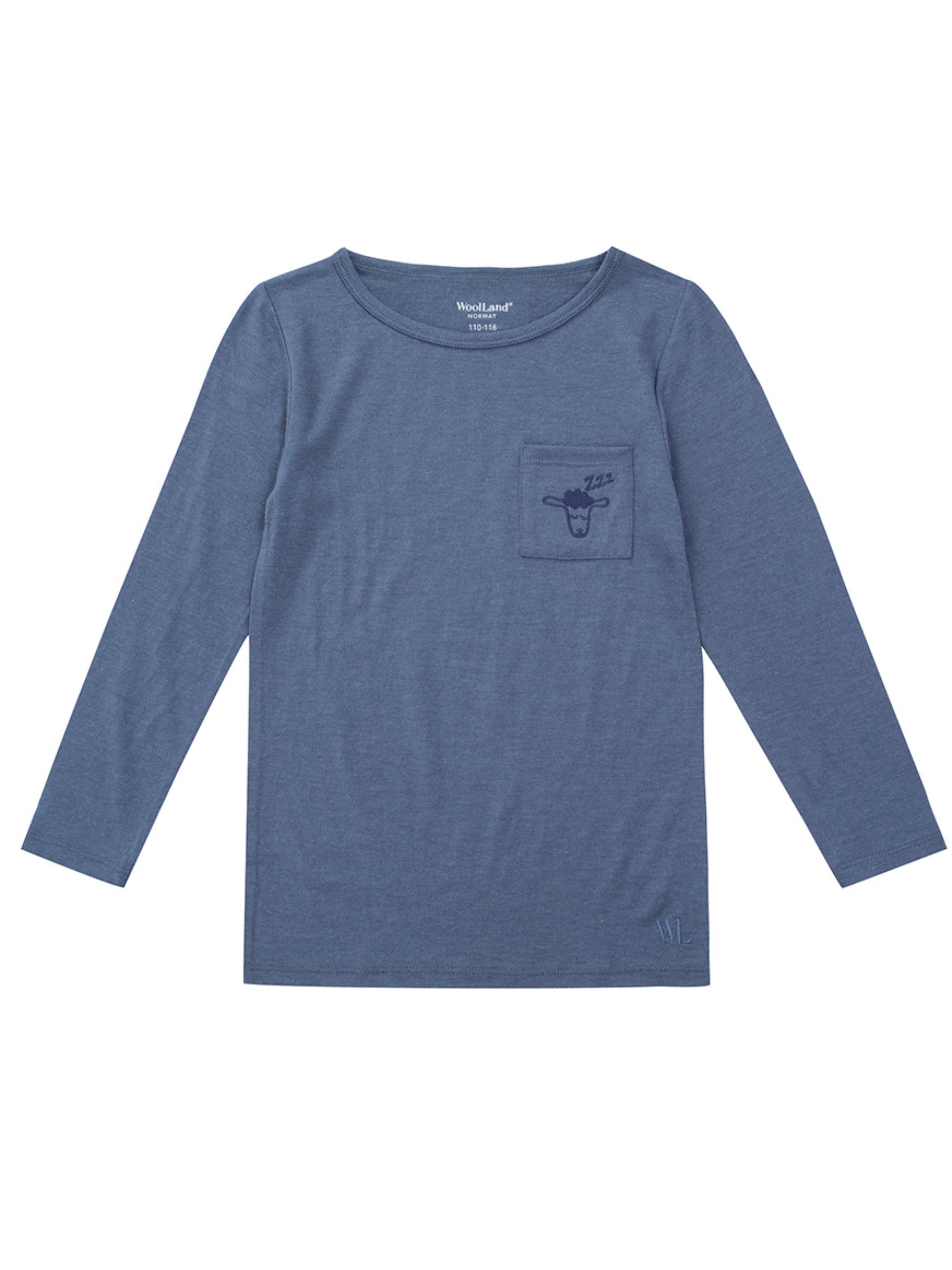 Drøbak Ullpysjamas Sett Stone Blue