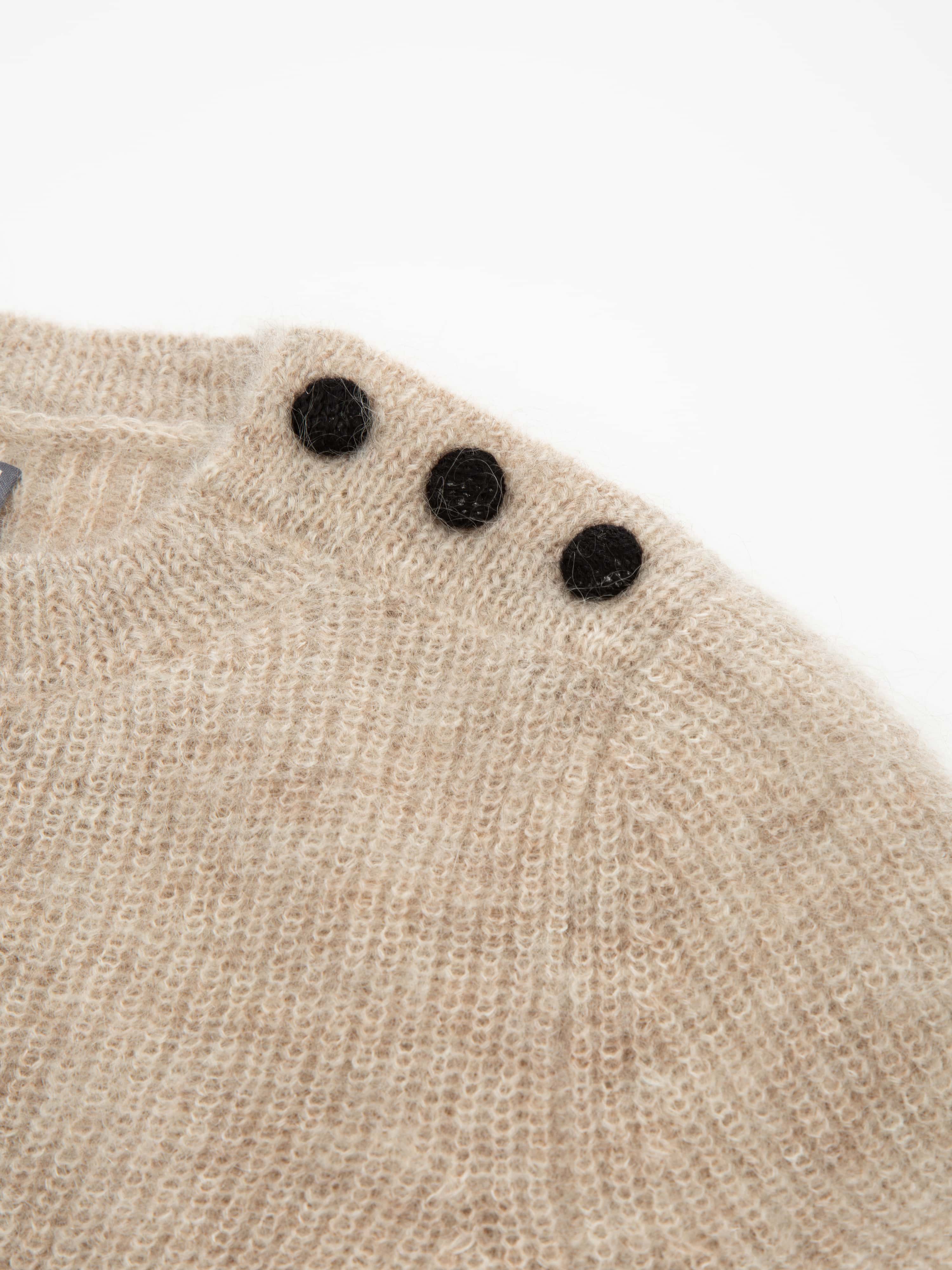 Kalvehøgde Strikket Ullkjole Mushroom