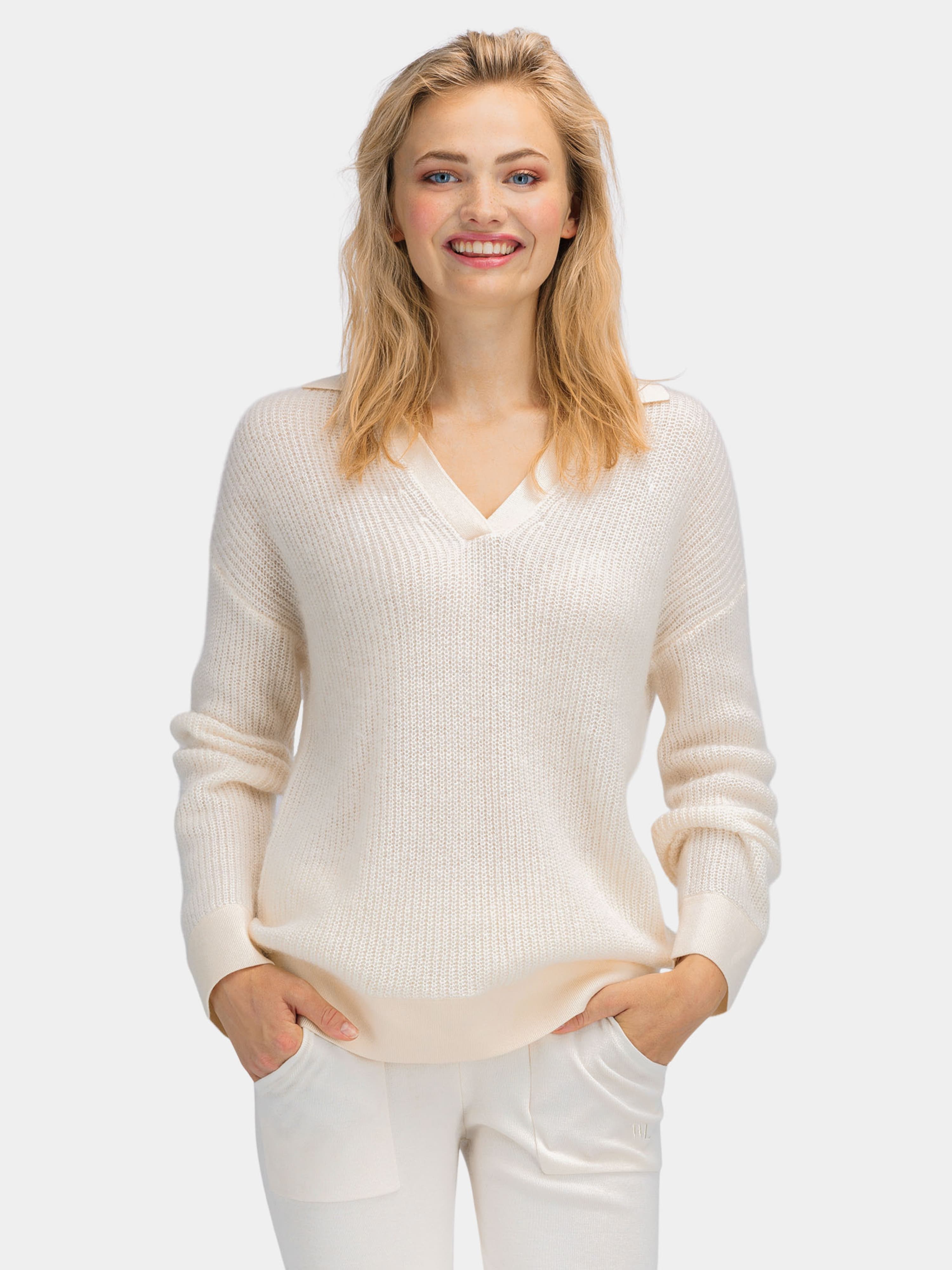 Krosshø Strikket Ullgenser Snow White