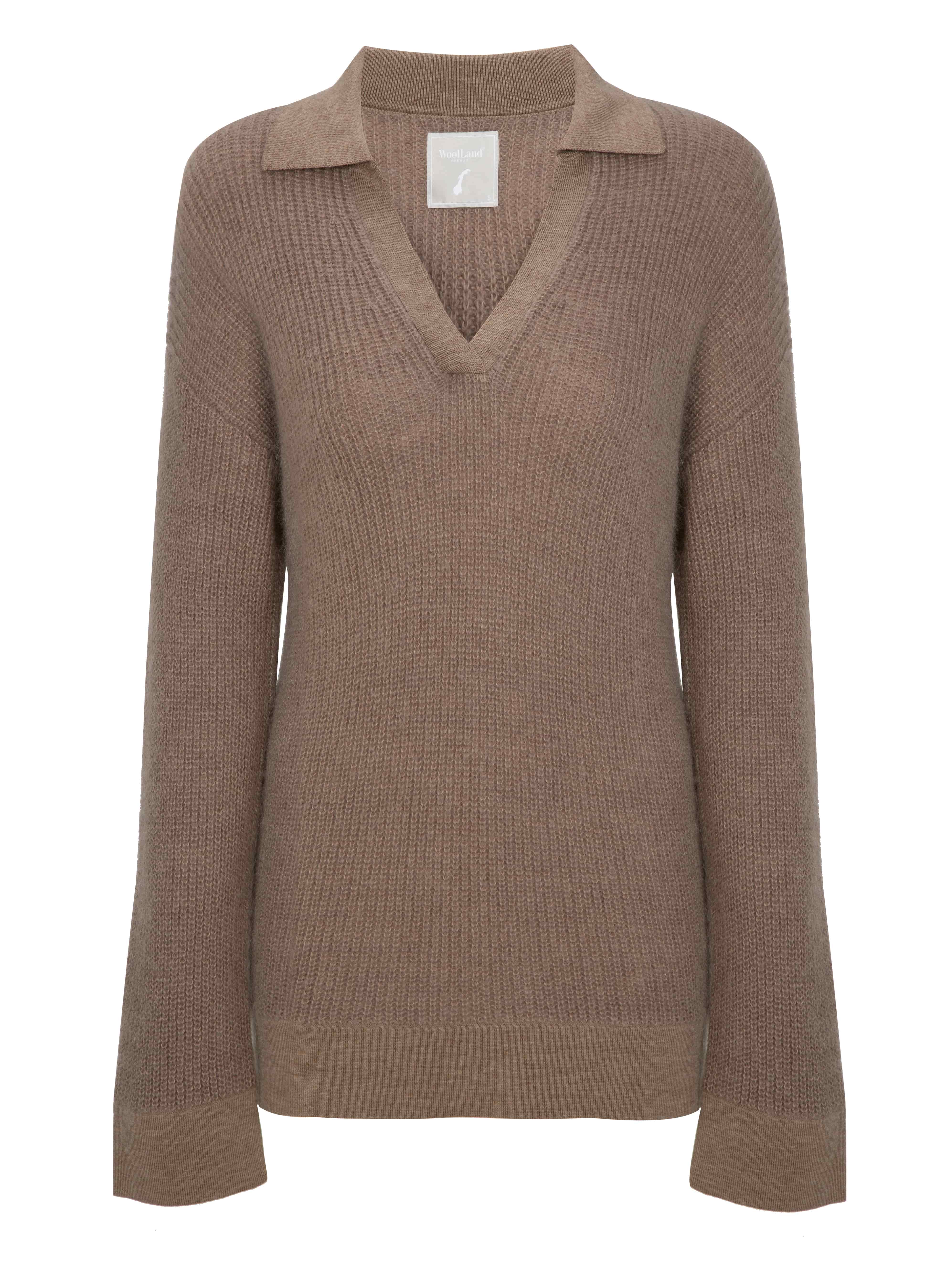 Krosshø Strikket Ullgenser Nougat