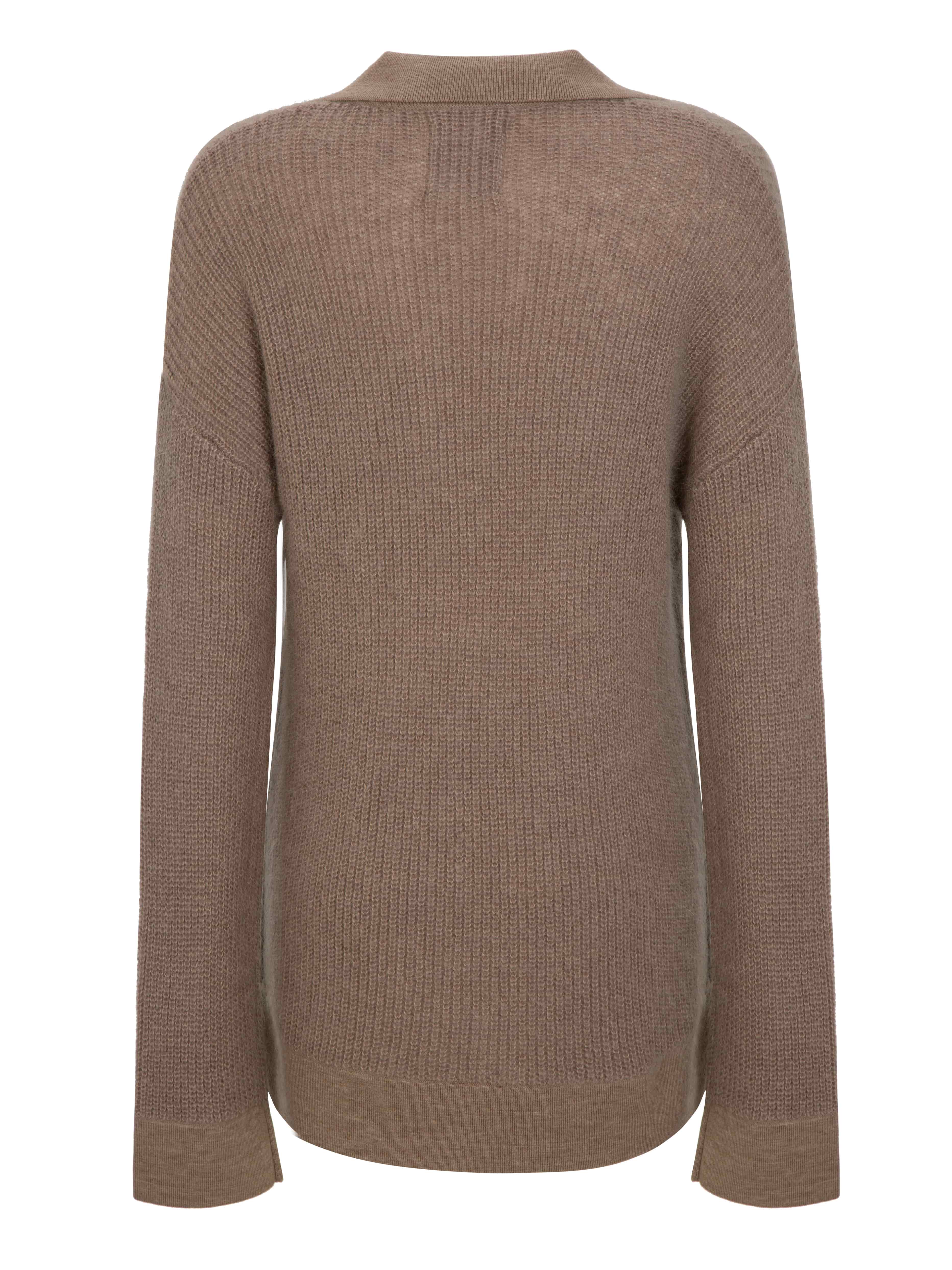 Krosshø Strikket Ullgenser Nougat