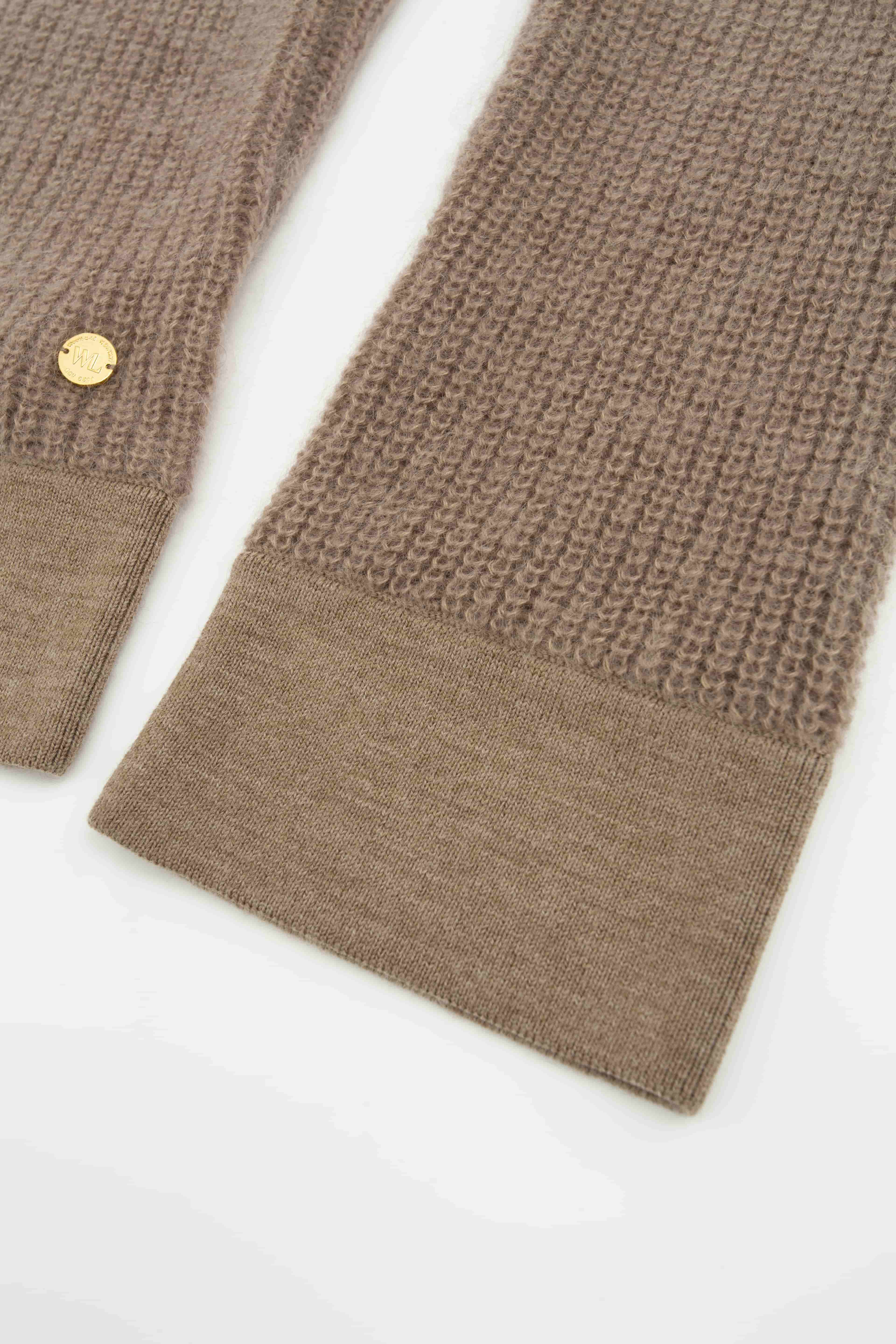 Krosshø Strikket Ullgenser Nougat