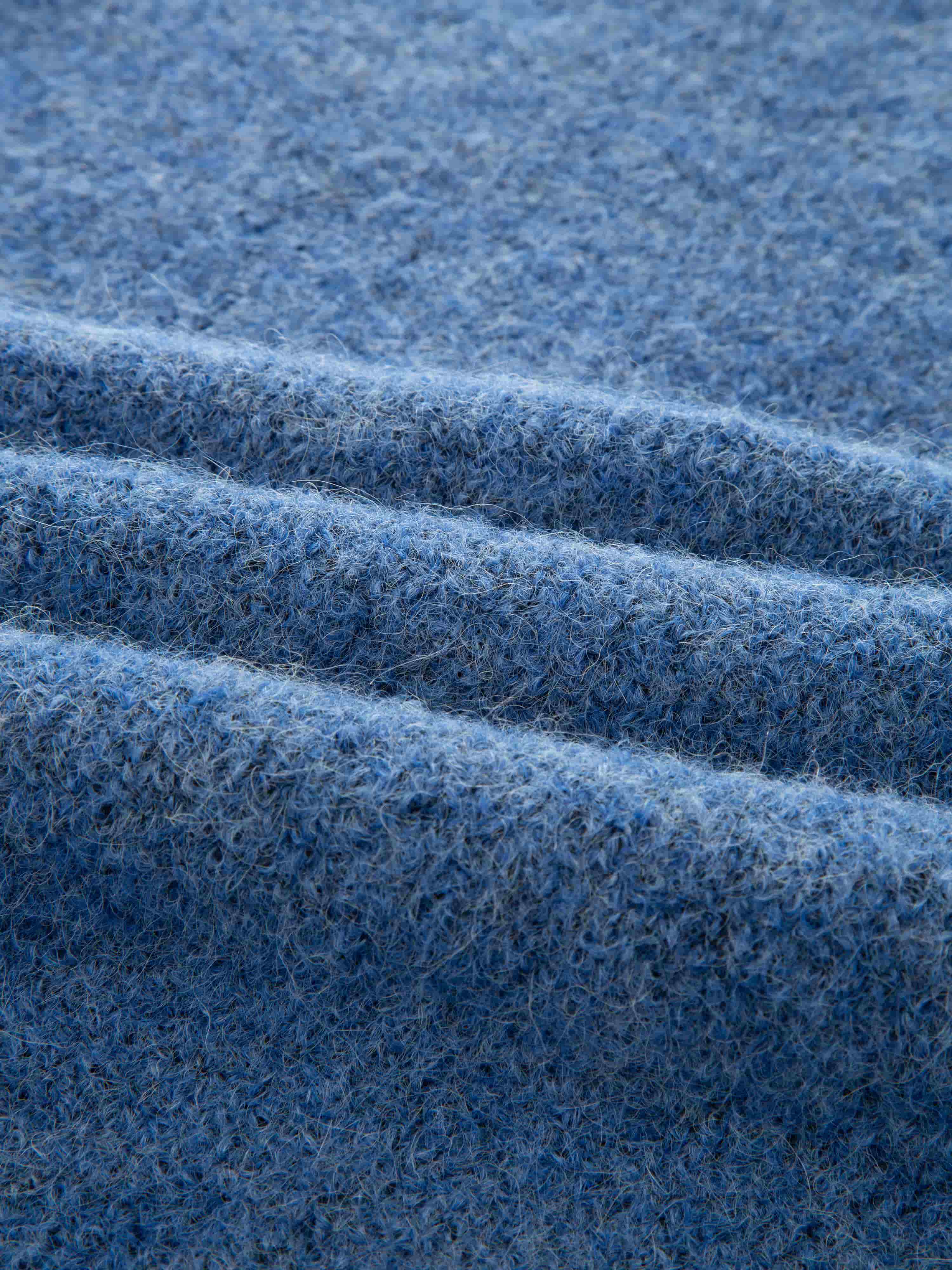 Loen Alpakka Strikkegenser Blue Wave