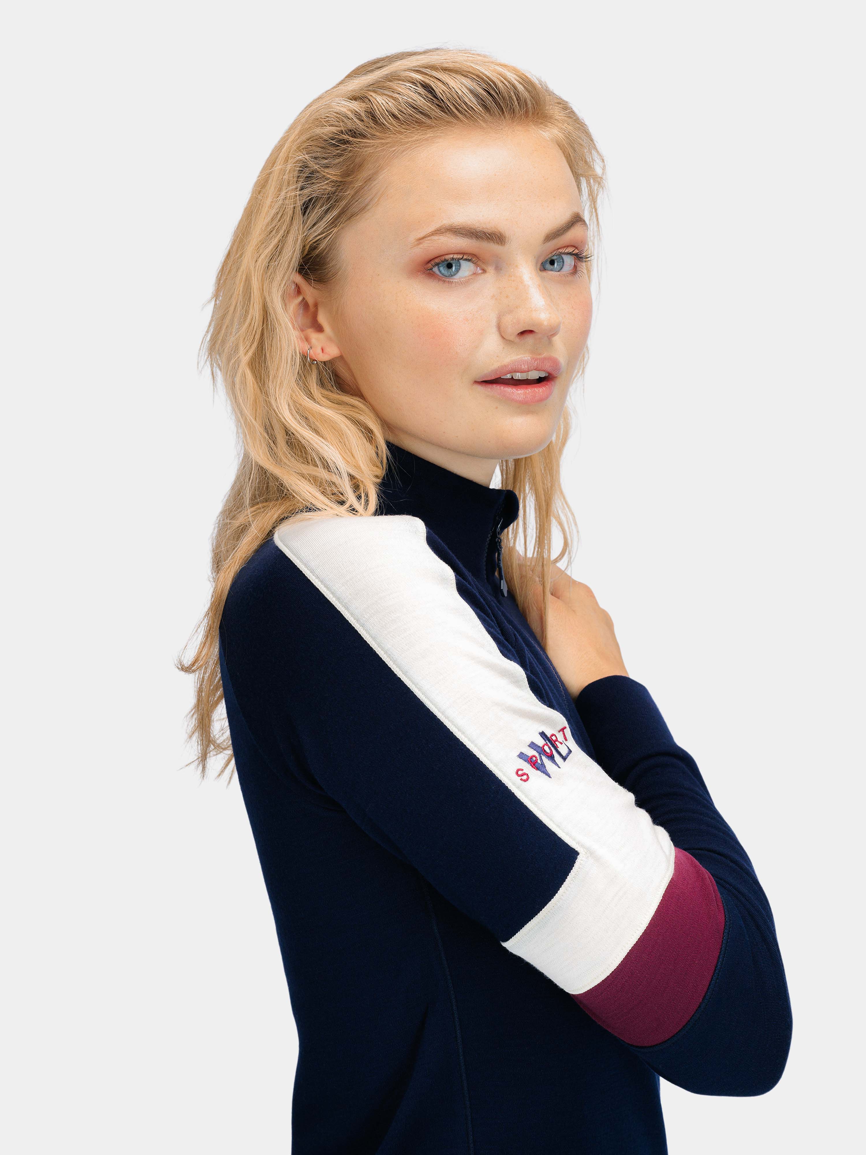 Rauland Half-zip Ulltrøye Blue Ink