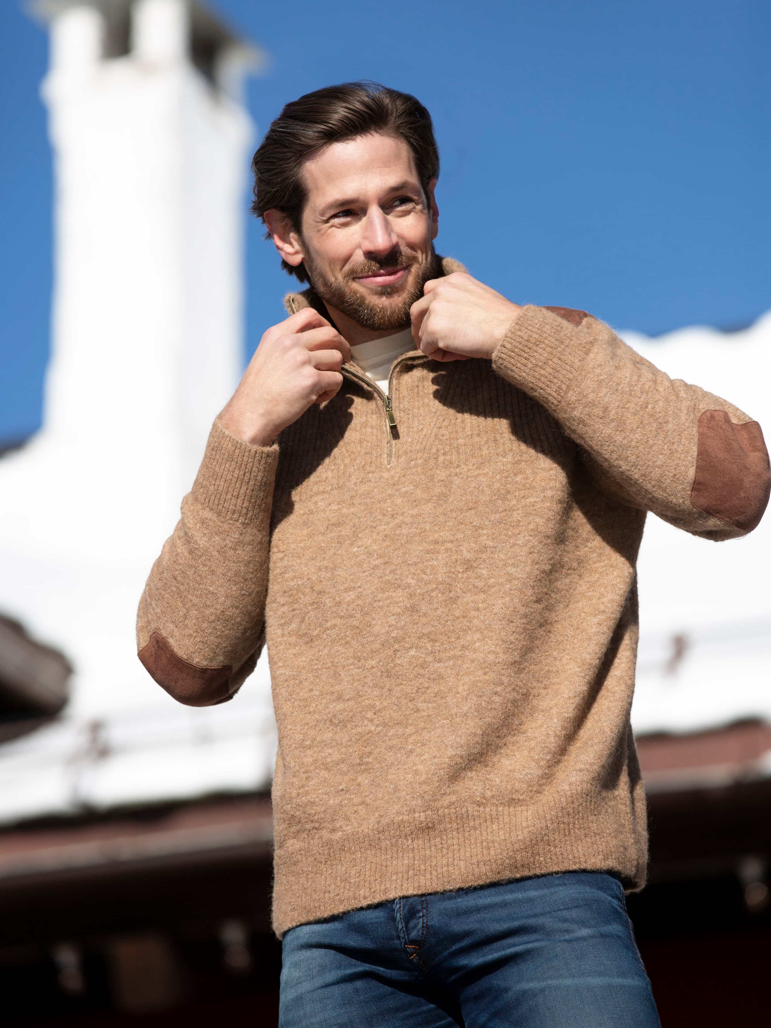 Loen Alpakka Strikkegenser Walnut