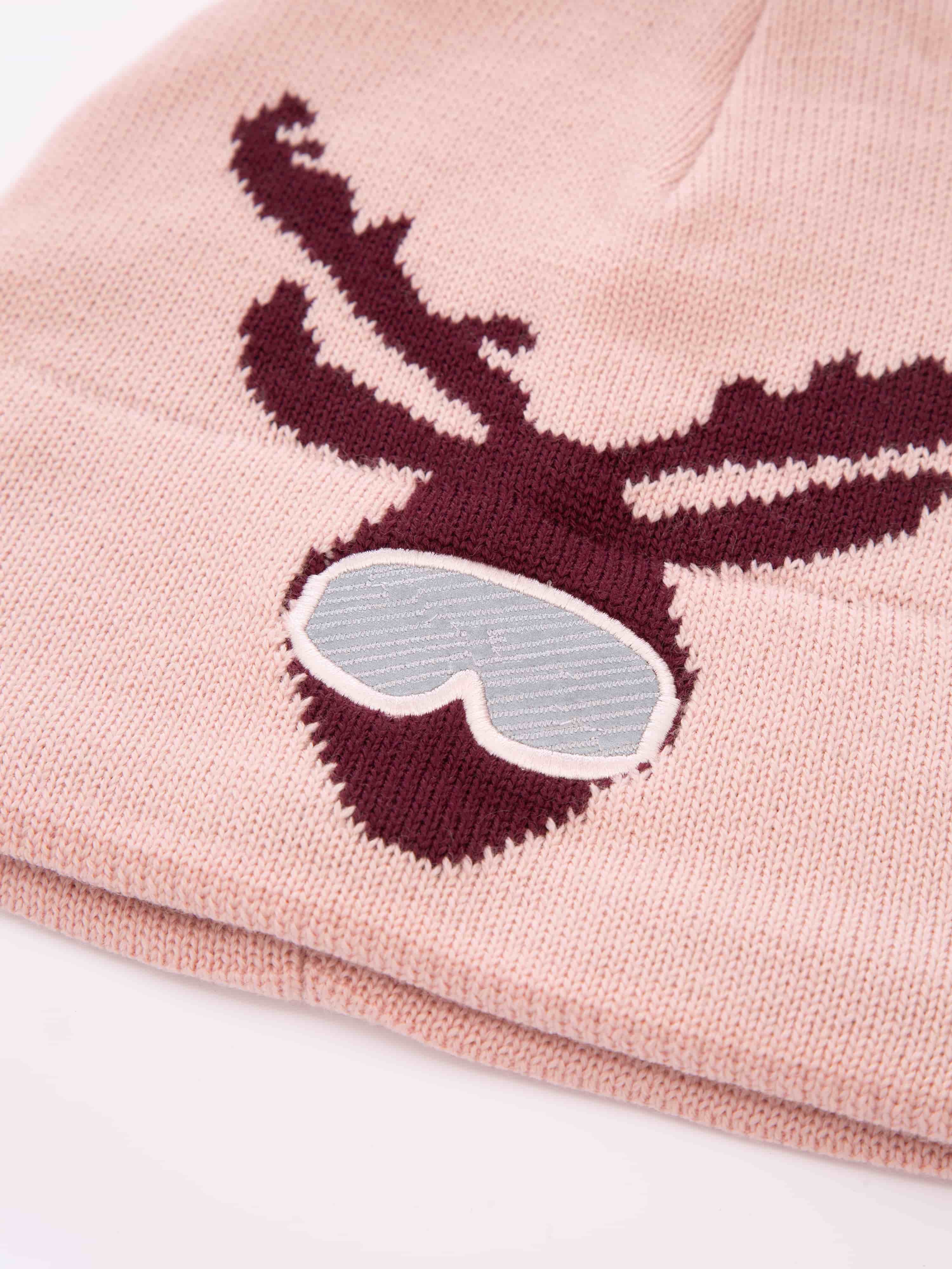 Bærum Ull-lue med refleks Rose Smoke