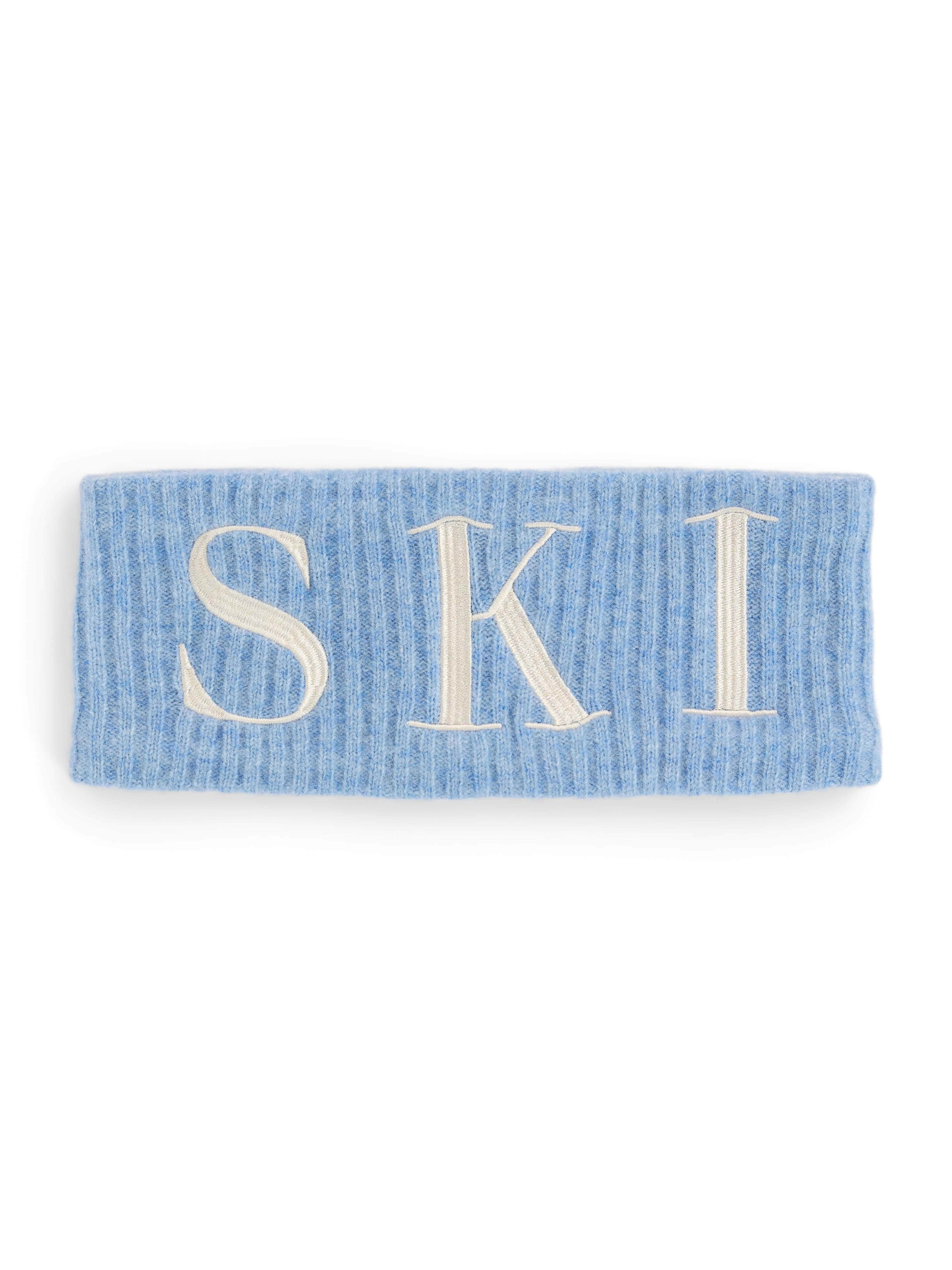 Voss Ribbestrikket Pannebånd Light Blue