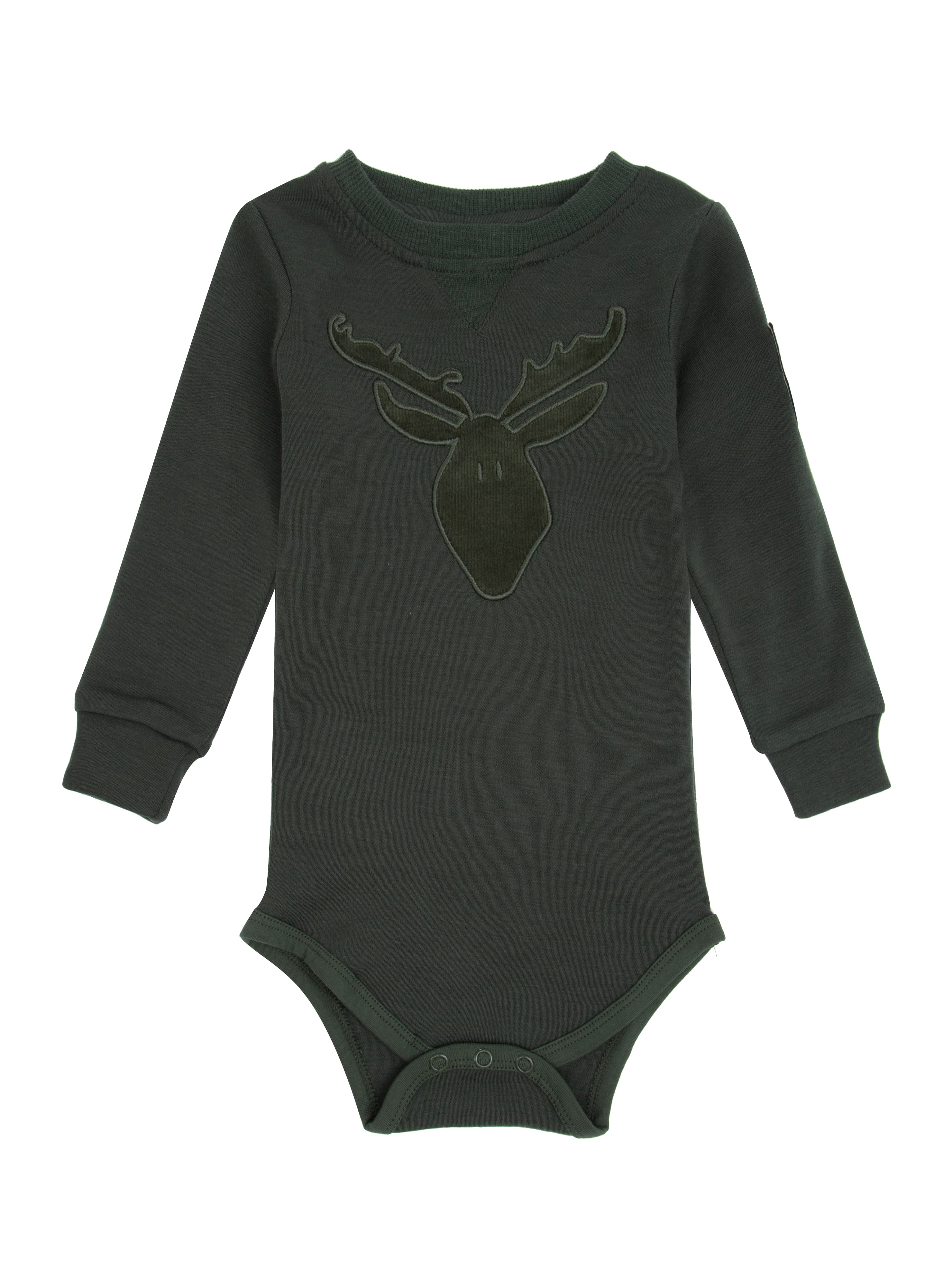 Bergen Merino Ullbody 0-3 år Dark Green