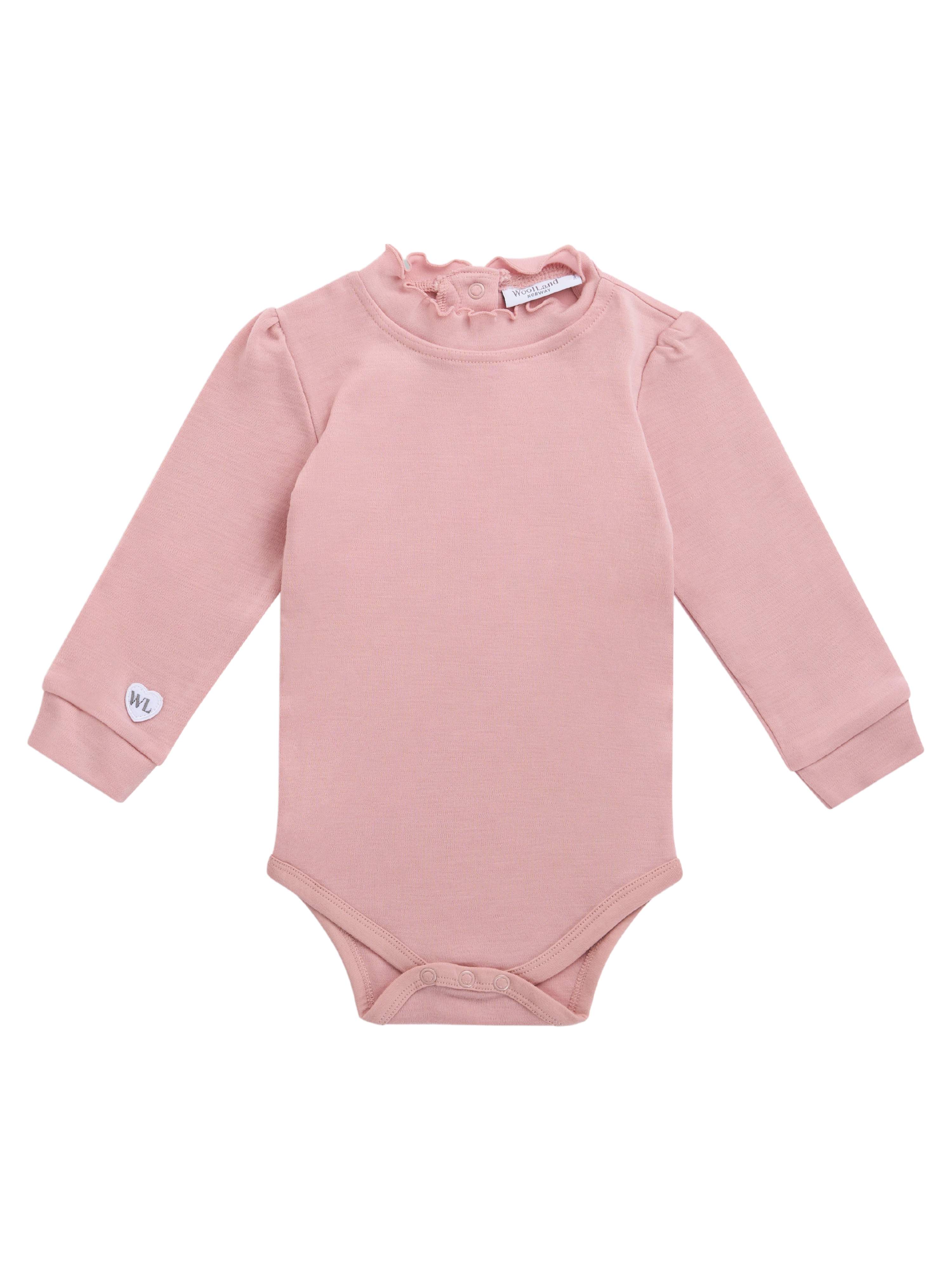 Bergen Merino Ullbody 0-3 år Old Pink