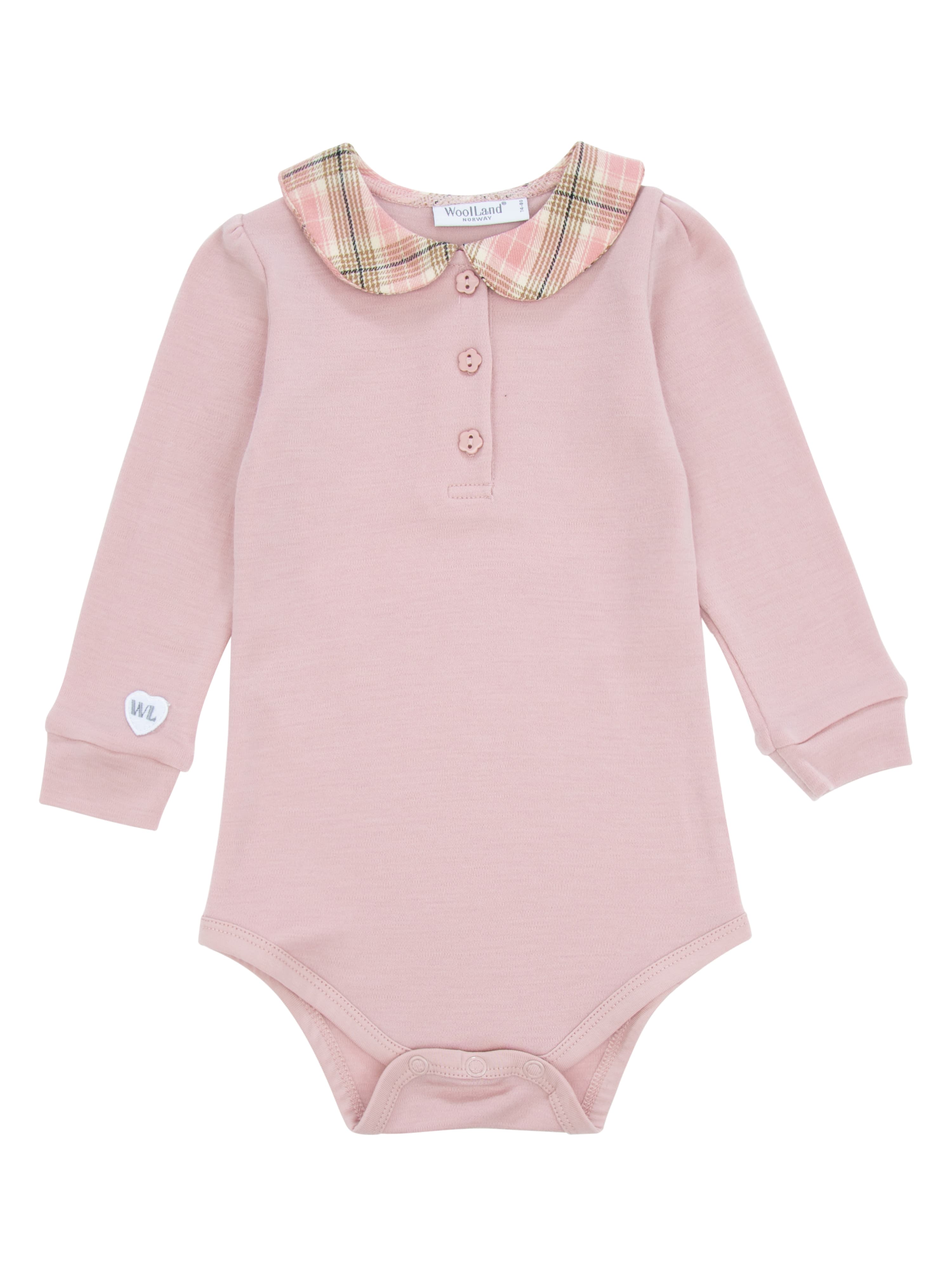 Bergen Merino Ullbody 0-2 år Old Pink