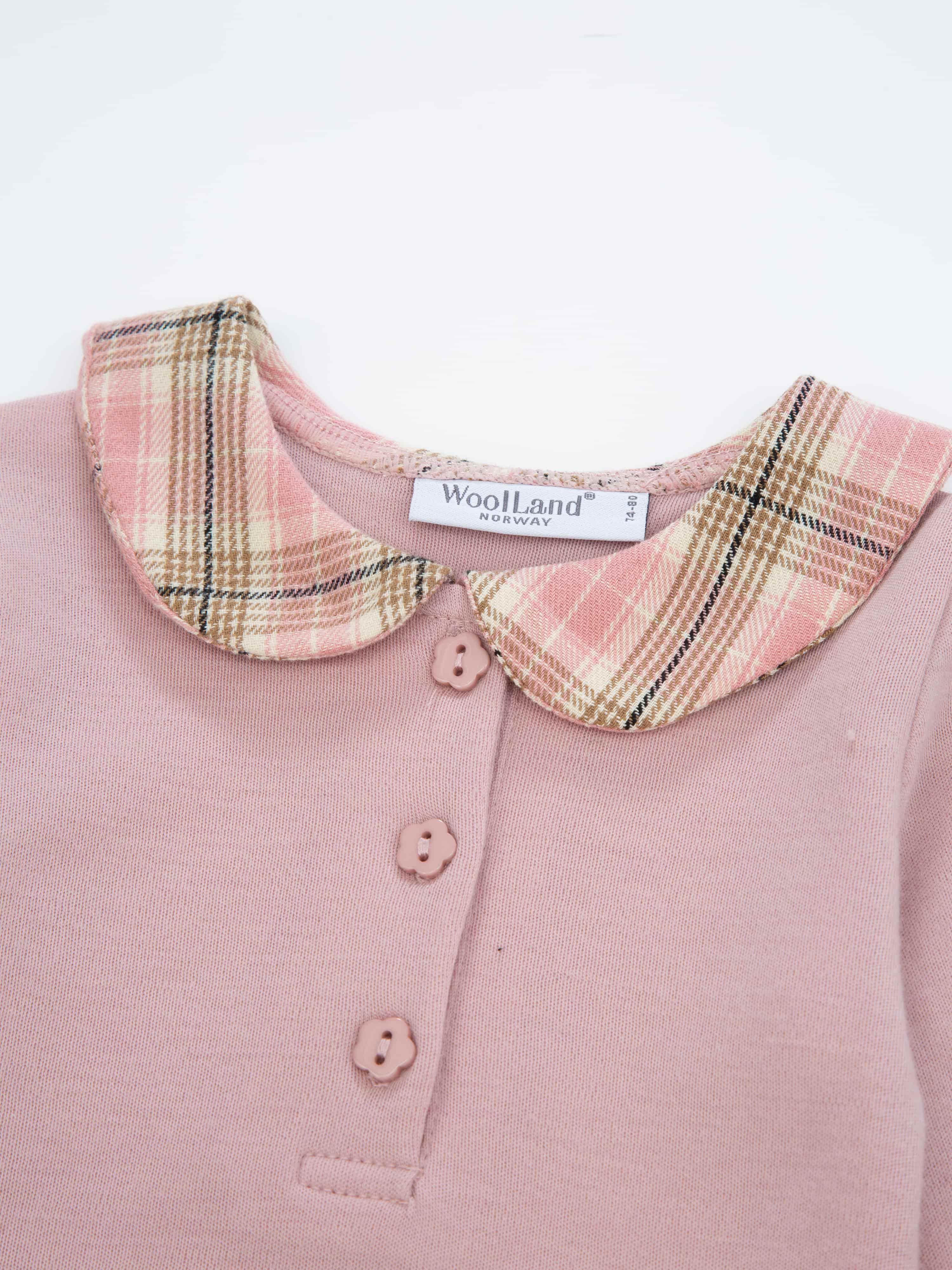 Bergen Merino Ullbody 0-2 år Old Pink