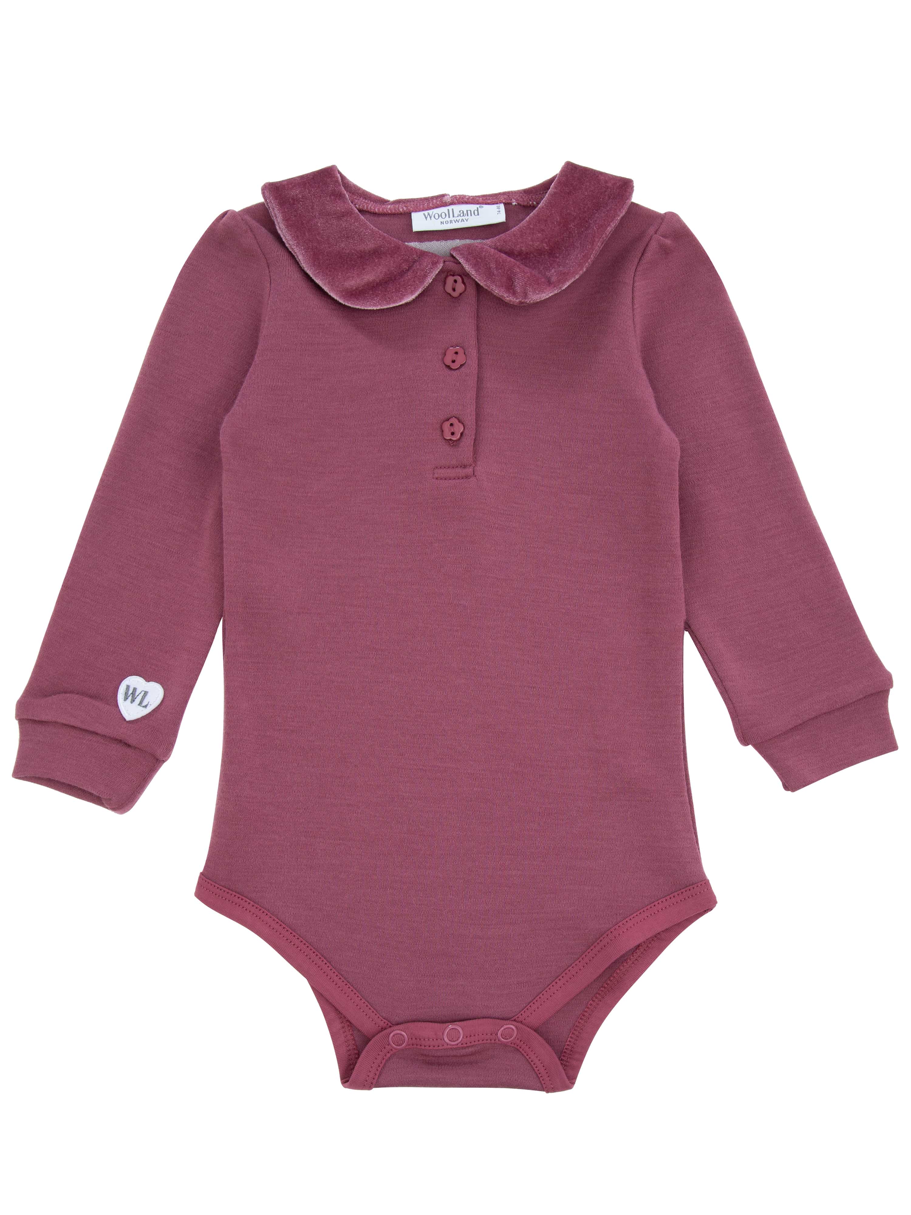 Bergen Merino Ullbody 0-3 år Dark Blush