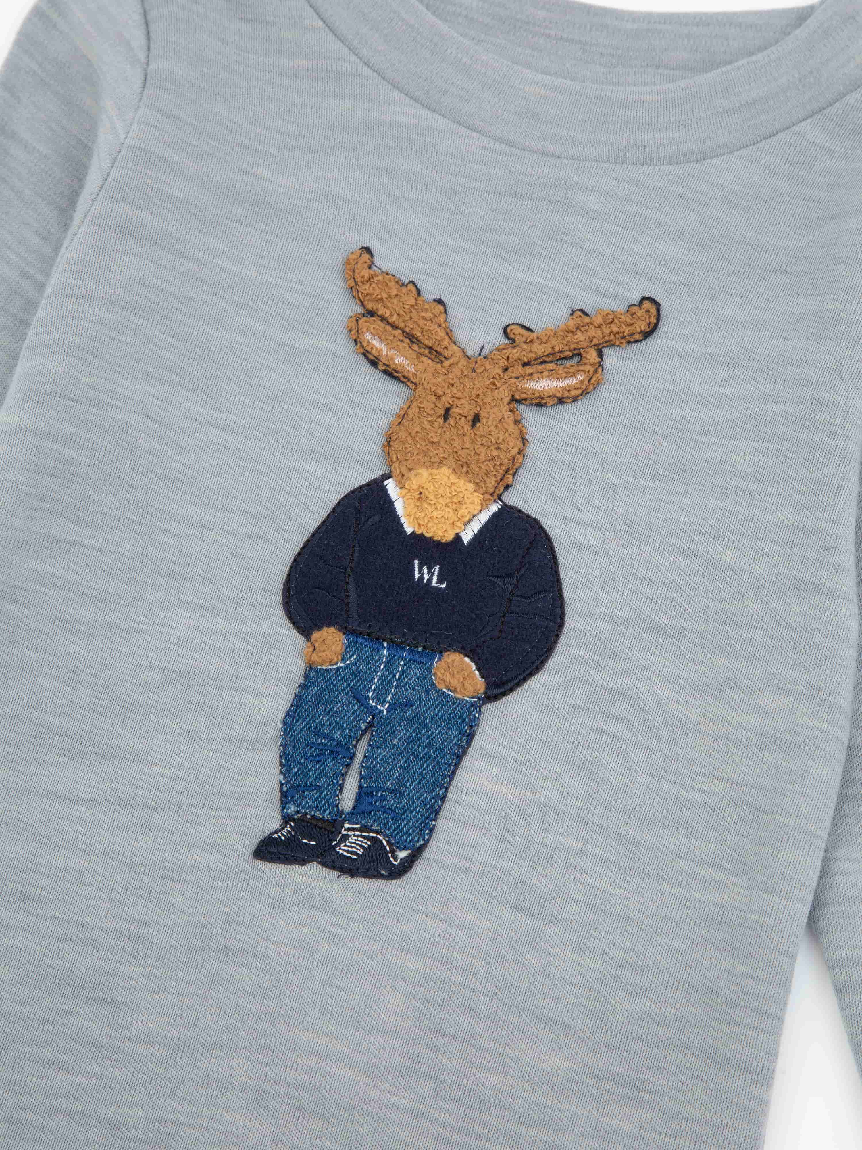 Dovre Merino Ullbody 0-3 år Grey Melange