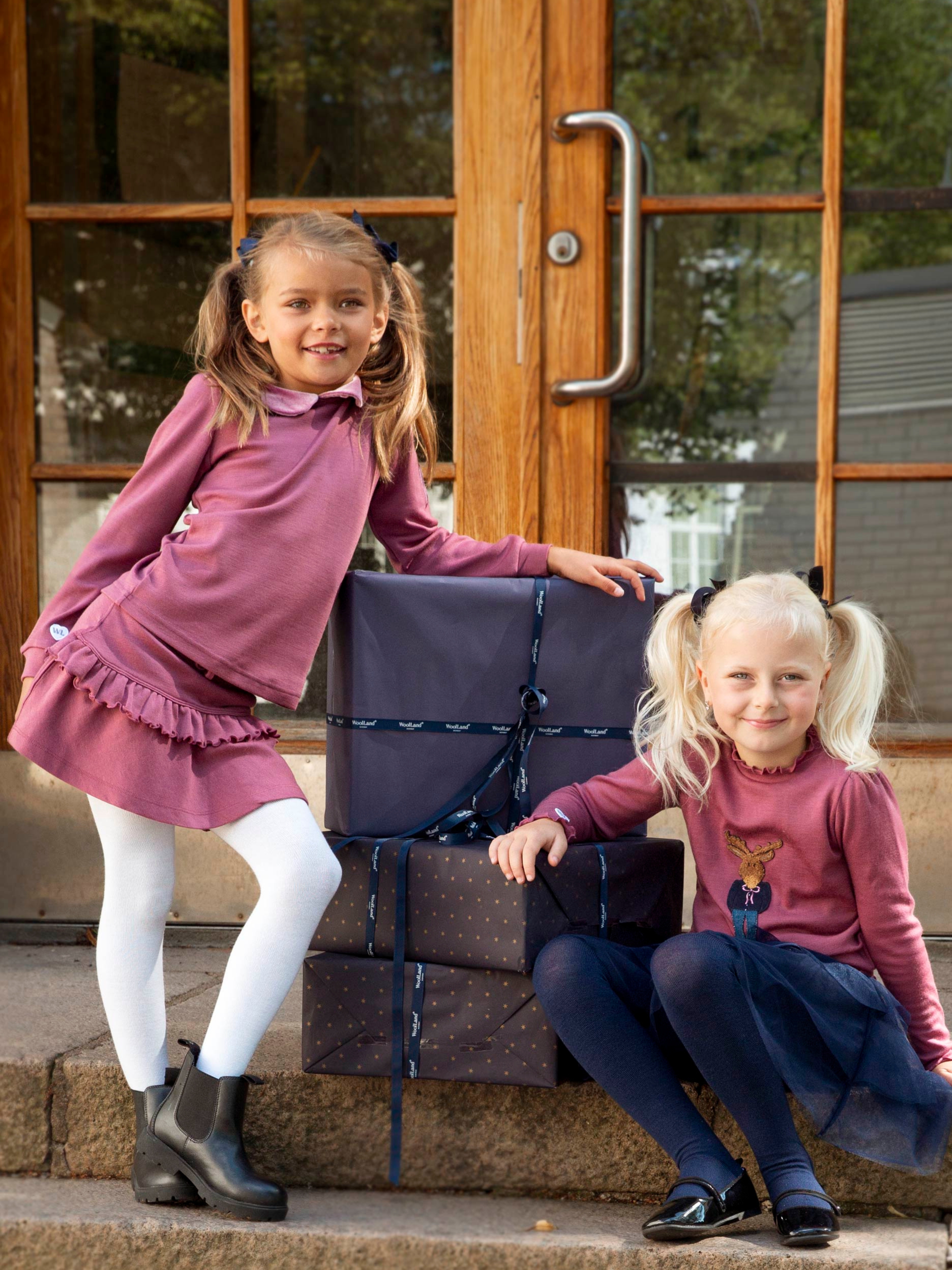 Bergen Merino Ullgenser 3-10 år Dark Blush