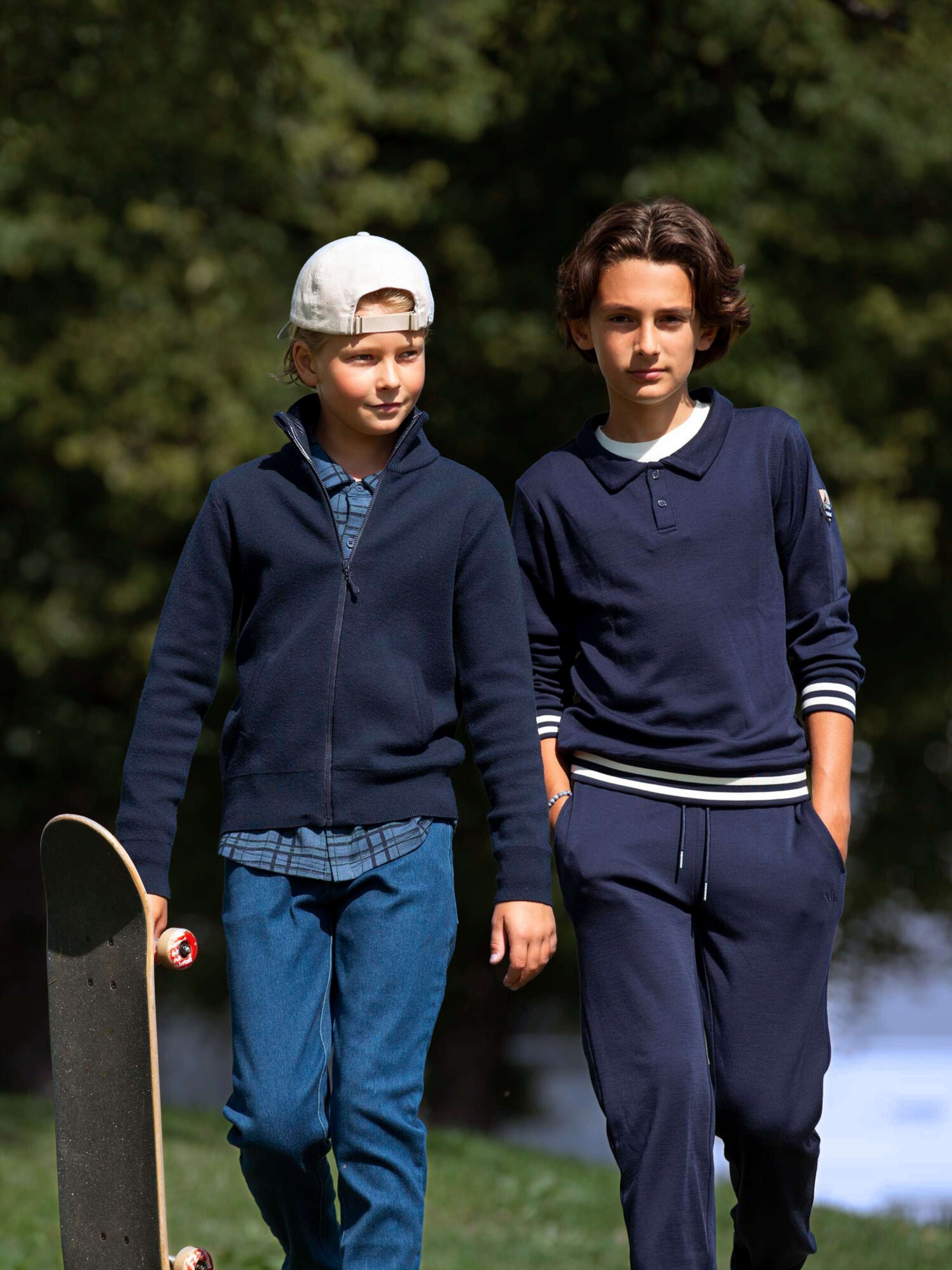 Drammen Merino Genser Blue Ink