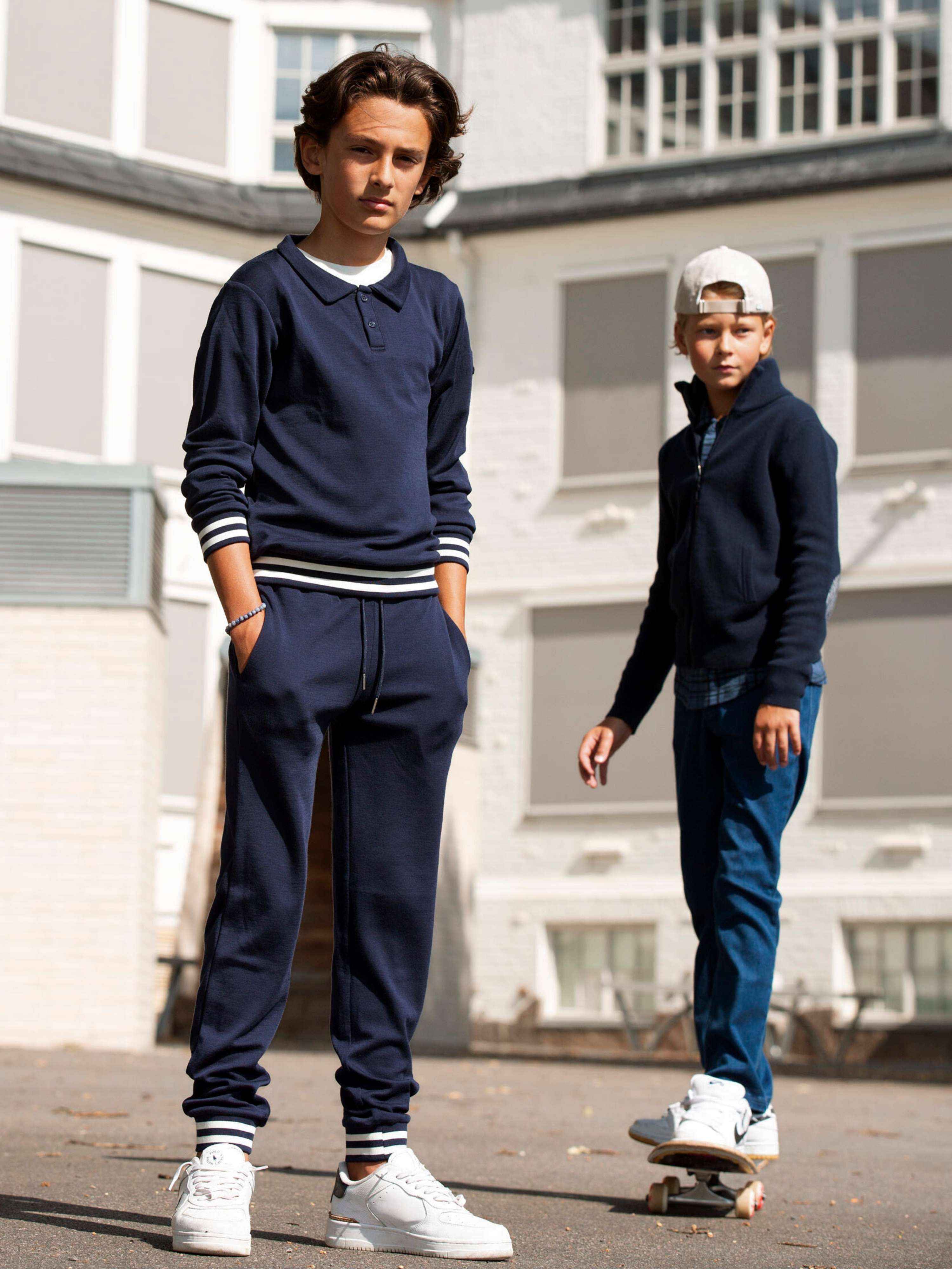 Drammen Merino Genser Blue Ink