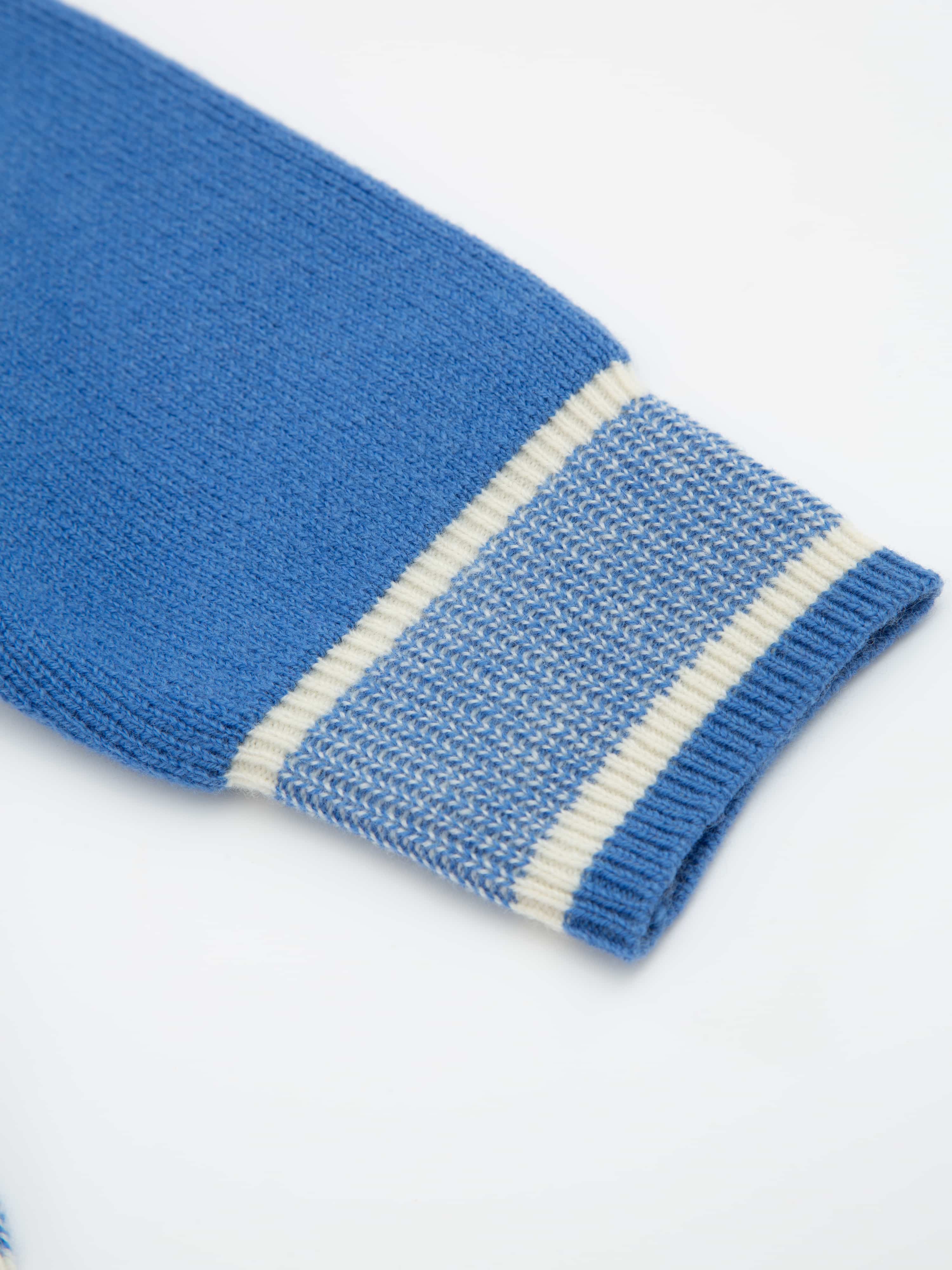 Hemsedal Strikket Ullgenser Berry Blue